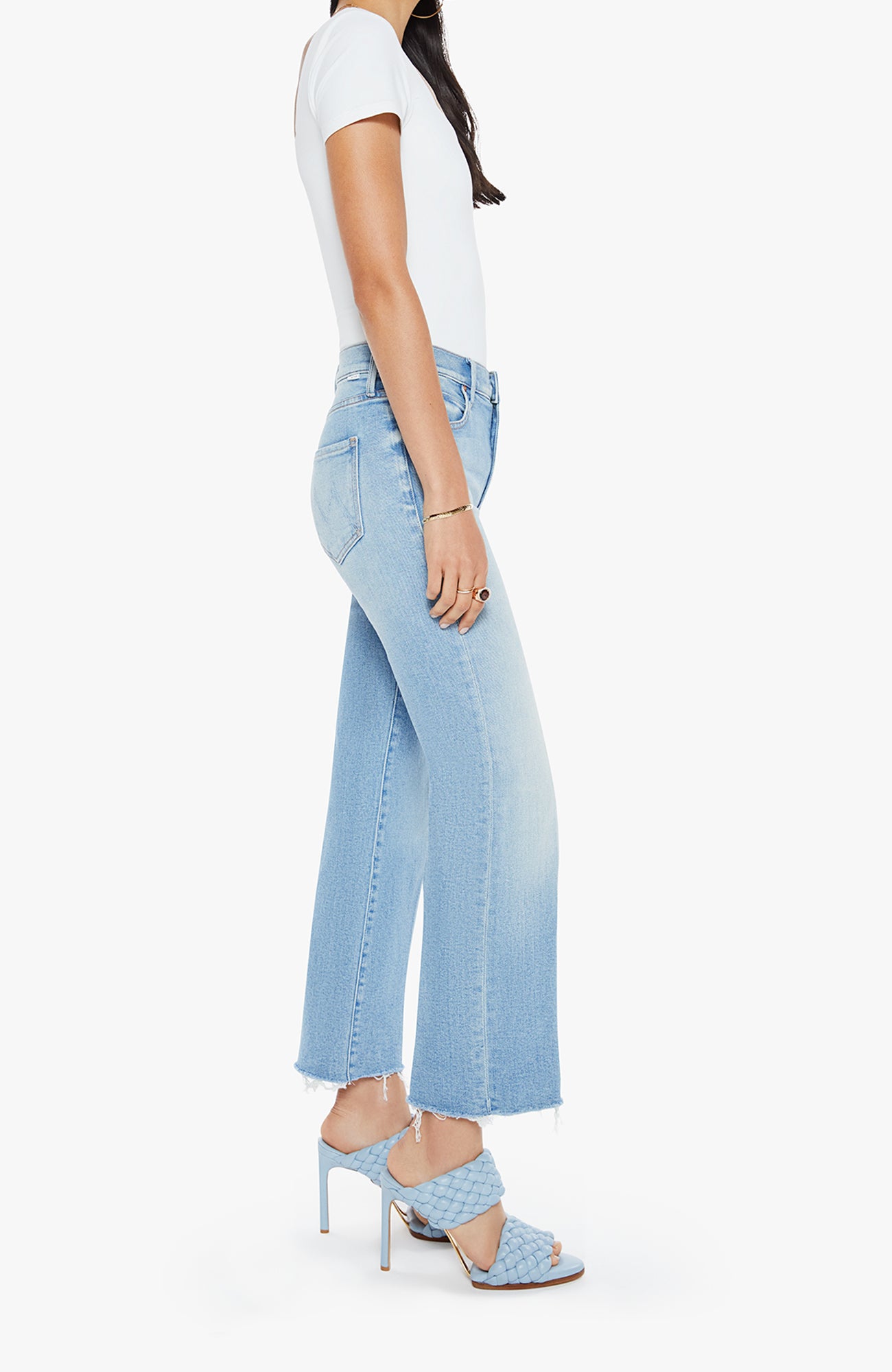 MOTHER Kick It Ankle Fray Denim Jeans - Can You Dig It-Denim-West of Woodward Boutique-Vancouver-Canada