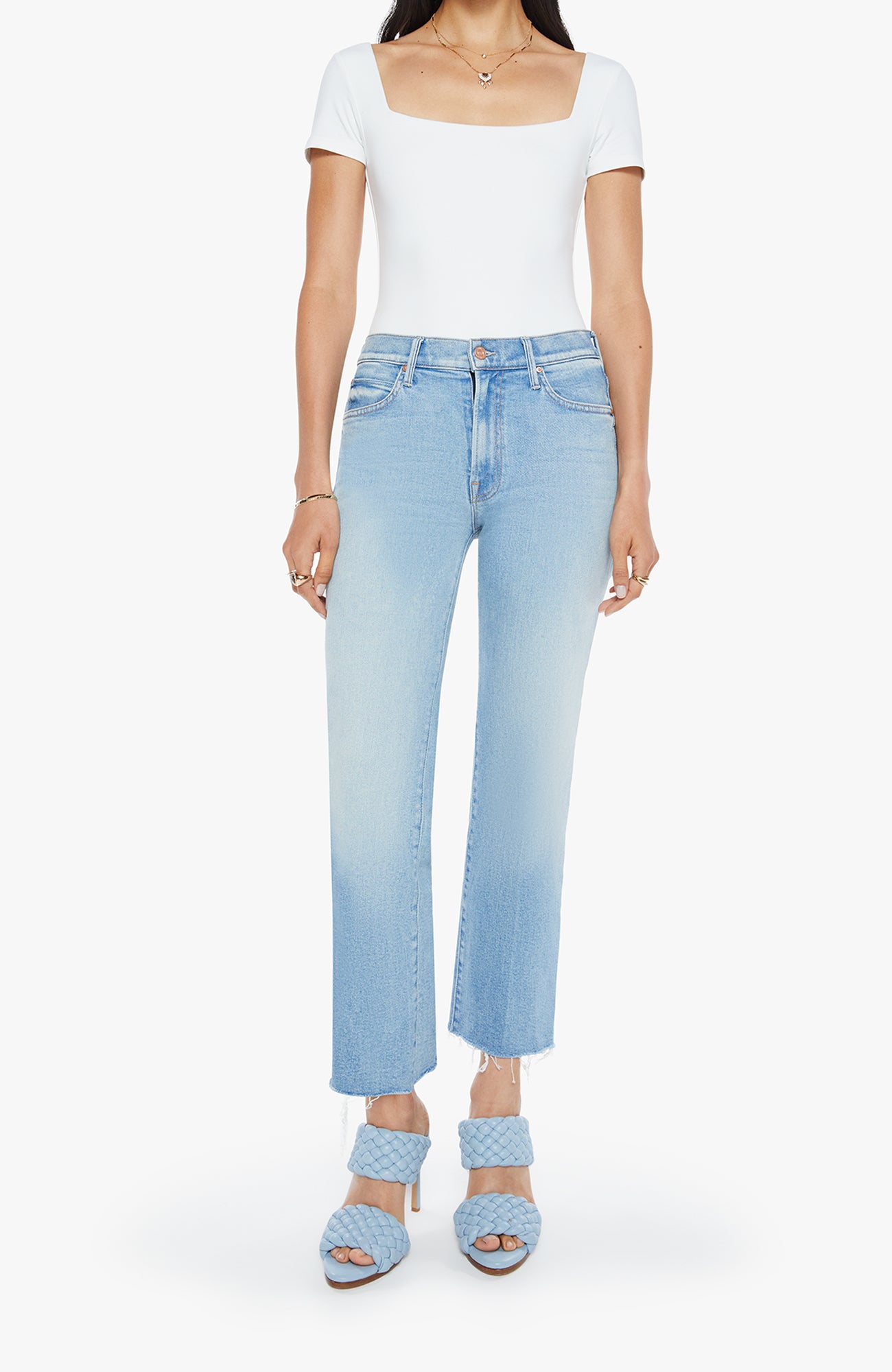 MOTHER Kick It Ankle Fray Denim Jeans - Can You Dig It-Denim-West of Woodward Boutique-Vancouver-Canada