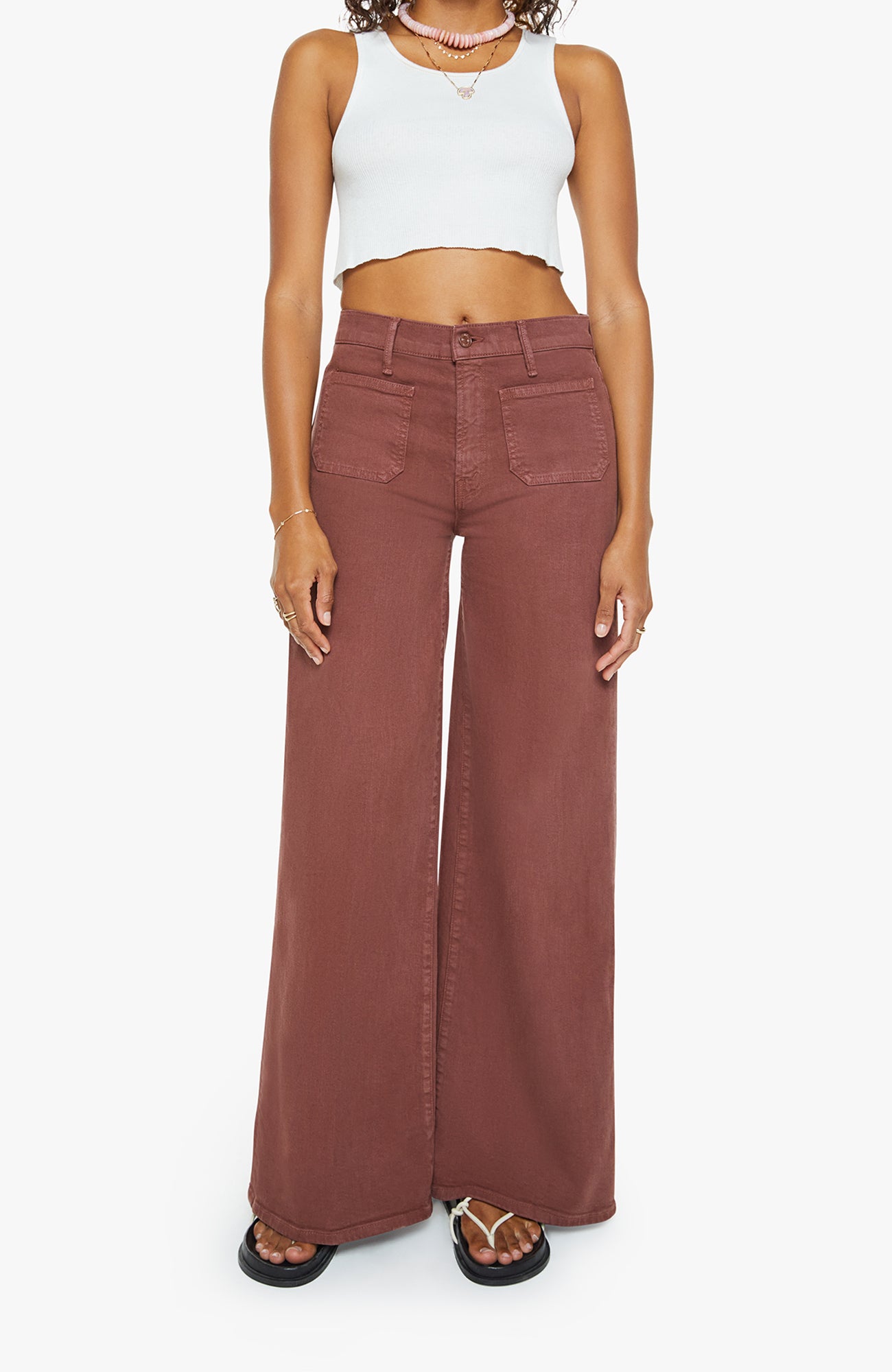 MOTHER Patch Pocket Undercover Sneak Cats & Dogs Friar Brown-Pants-West of Woodward Boutique-Vancouver-Canada