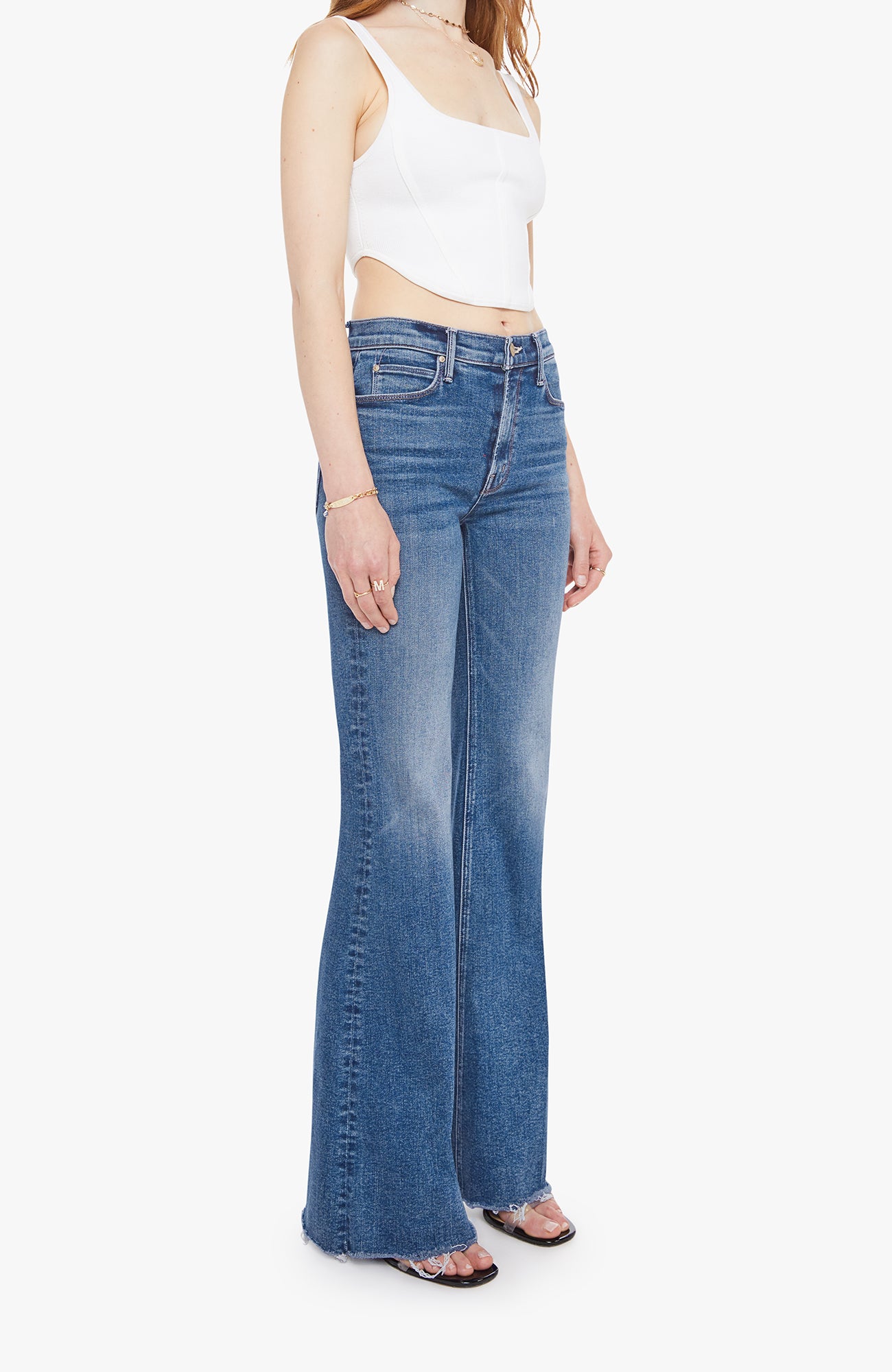 MOTHER Doozy Sneak Fray Denim Jeans Lets Split. Shop Women's Denim