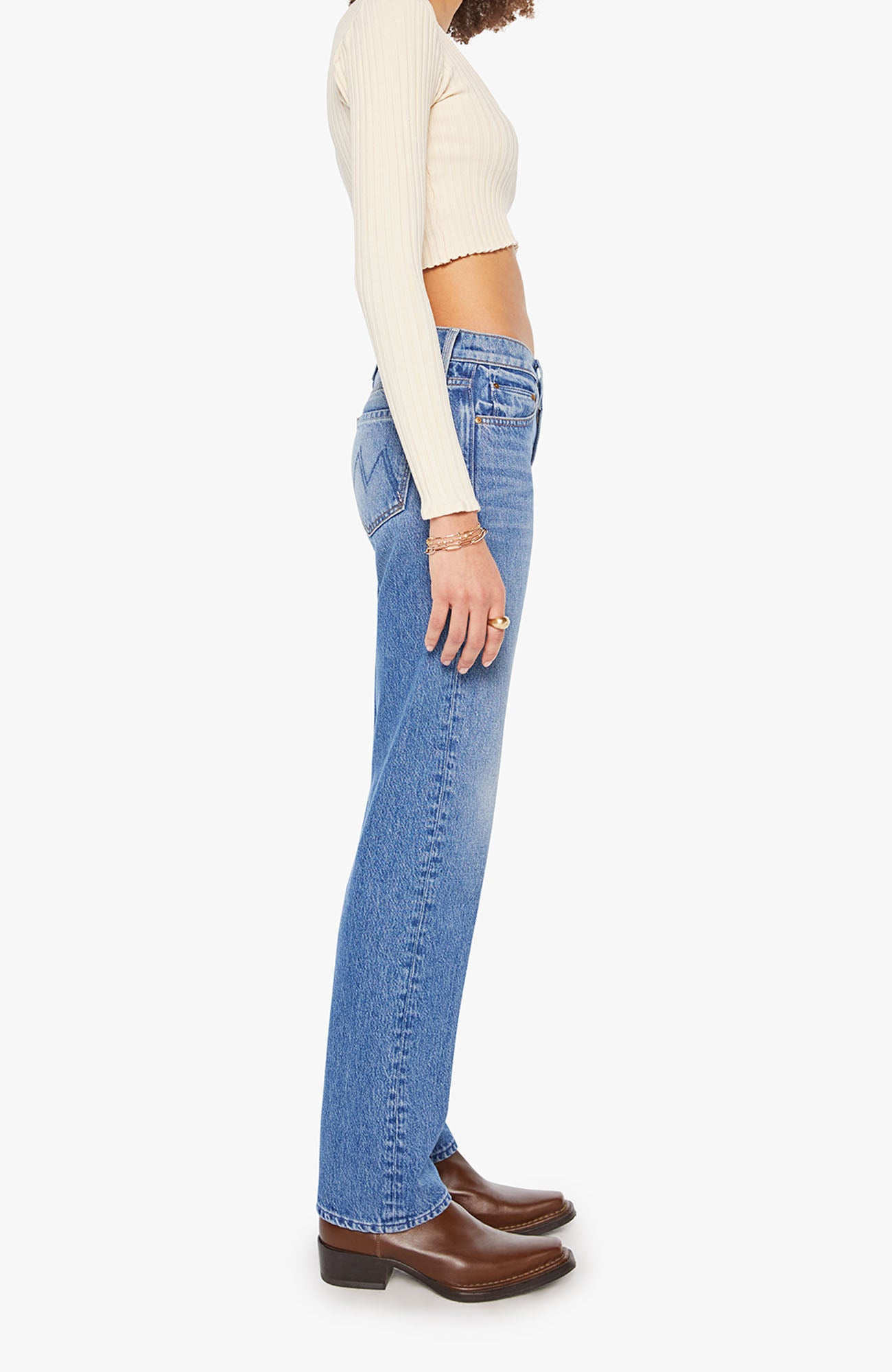 MOTHER Relish Sneak Denim Jeans Rolling In The Dough-Denim-West of Woodward Boutique-Vancouver-Canada