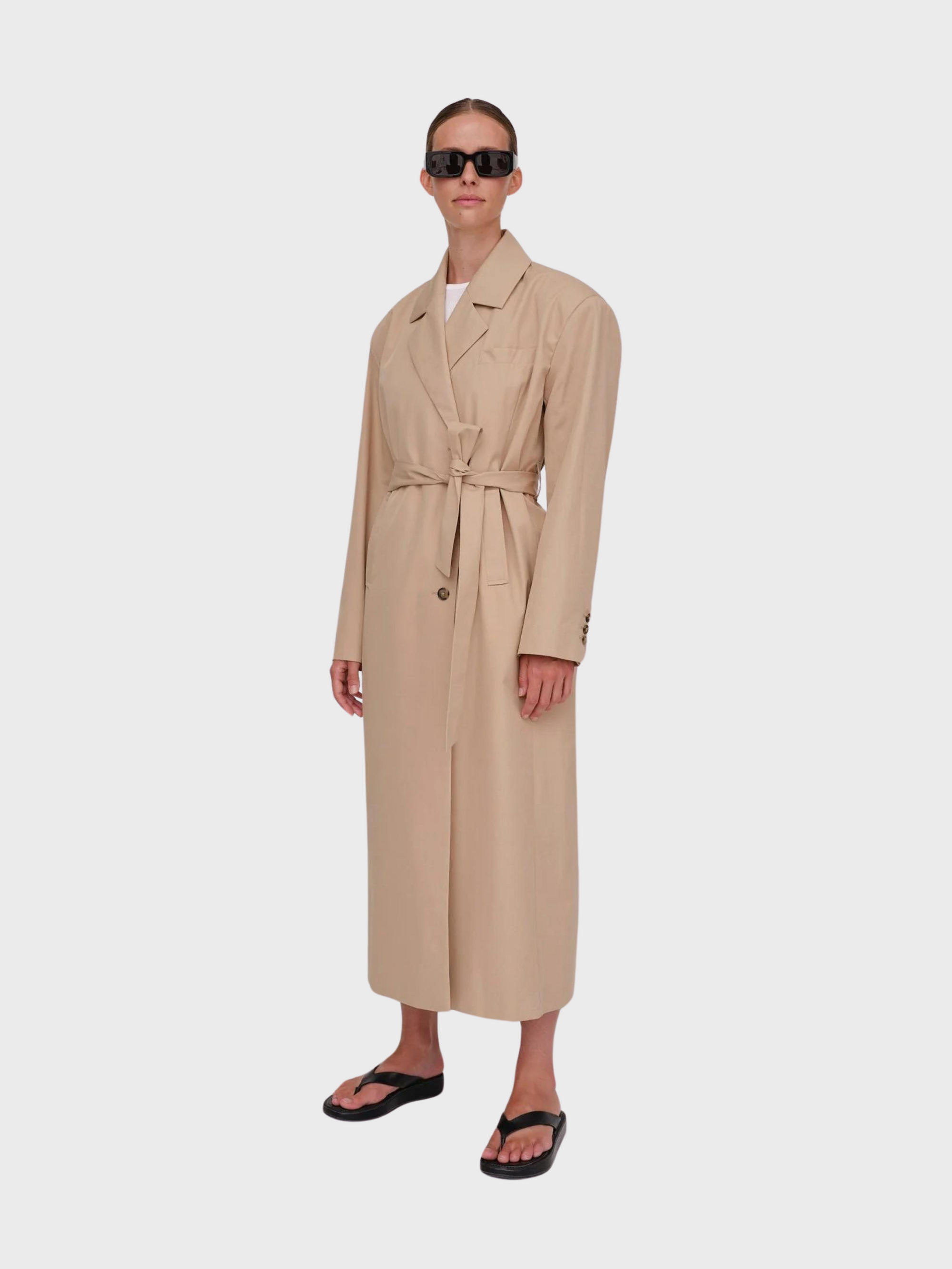 Herskind Levi Trench Coat Croissant-Jackets-West of Woodward Boutique-Vancouver-Canada