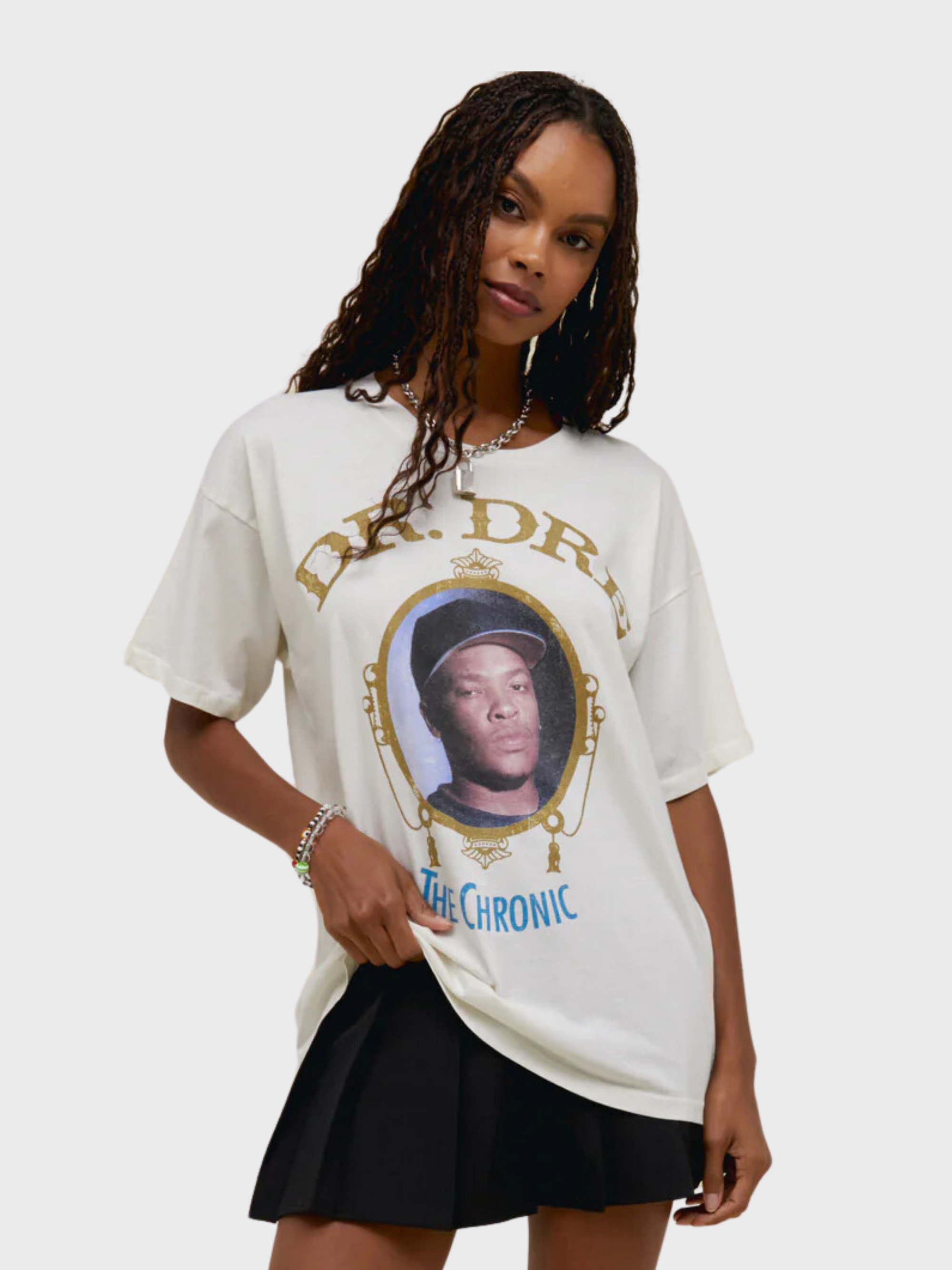 Daydreamer Dr Dre The Chronic Tee Vintage White-T-Shirts-West of Woodward Boutique-Vancouver-Canada
