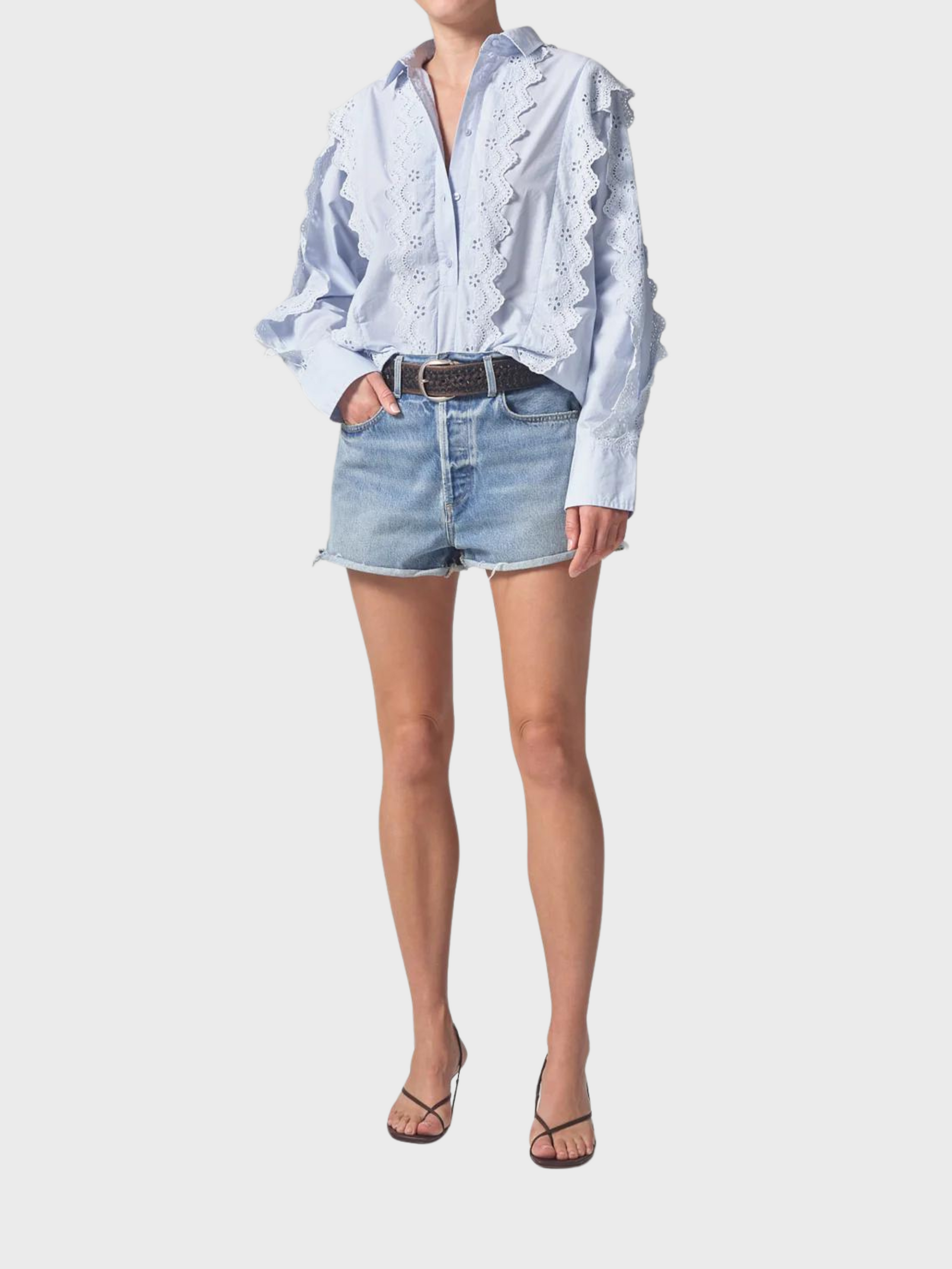 COH Marlow Denim Short Candid-Shorts-West of Woodward Boutique-Vancouver-Canada