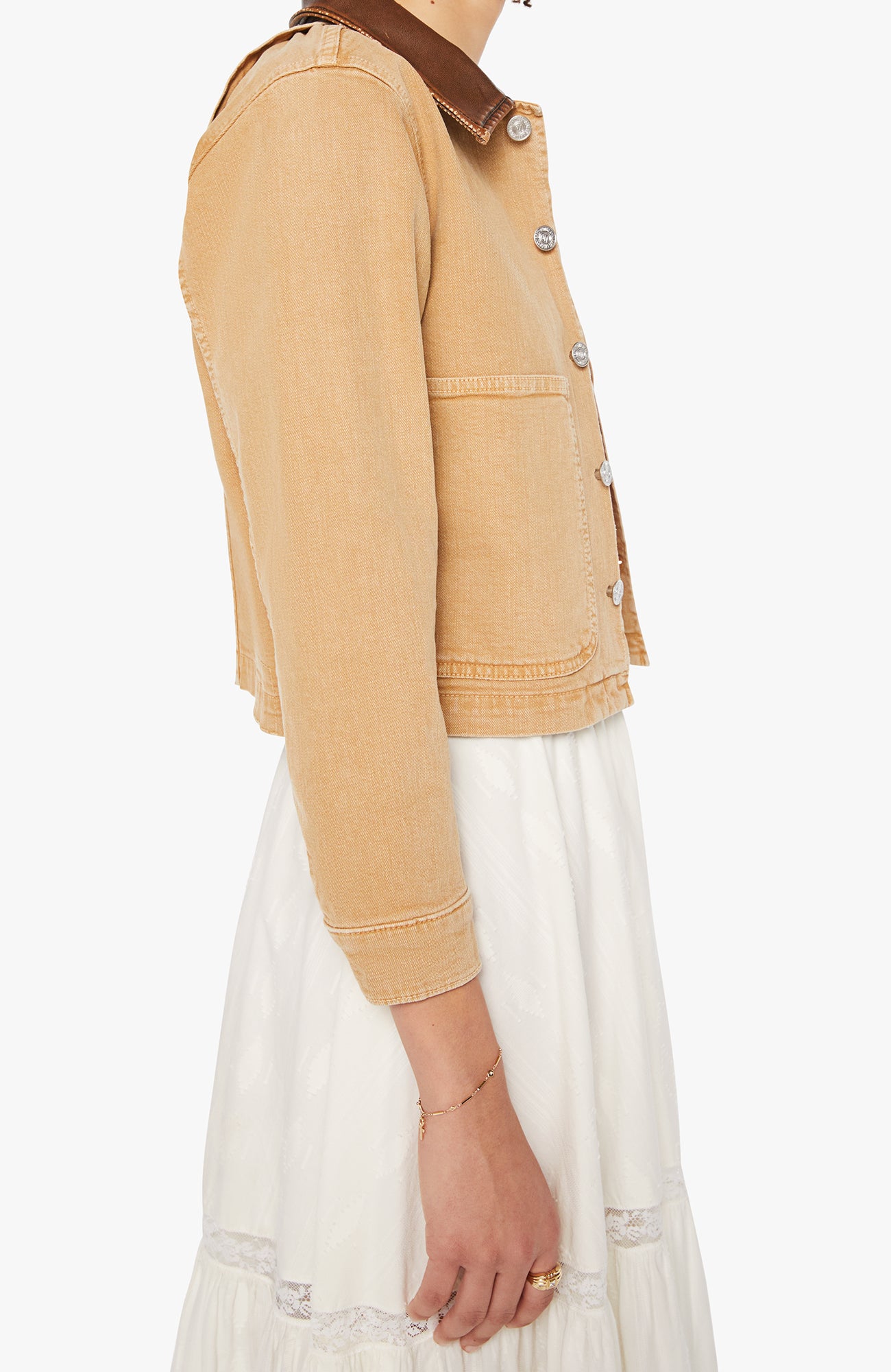 MOTHER Workwear Shorty Jacket Devil Doesn't Care Whole Heart-Jackets-West of Woodward Boutique-Vancouver-Canada