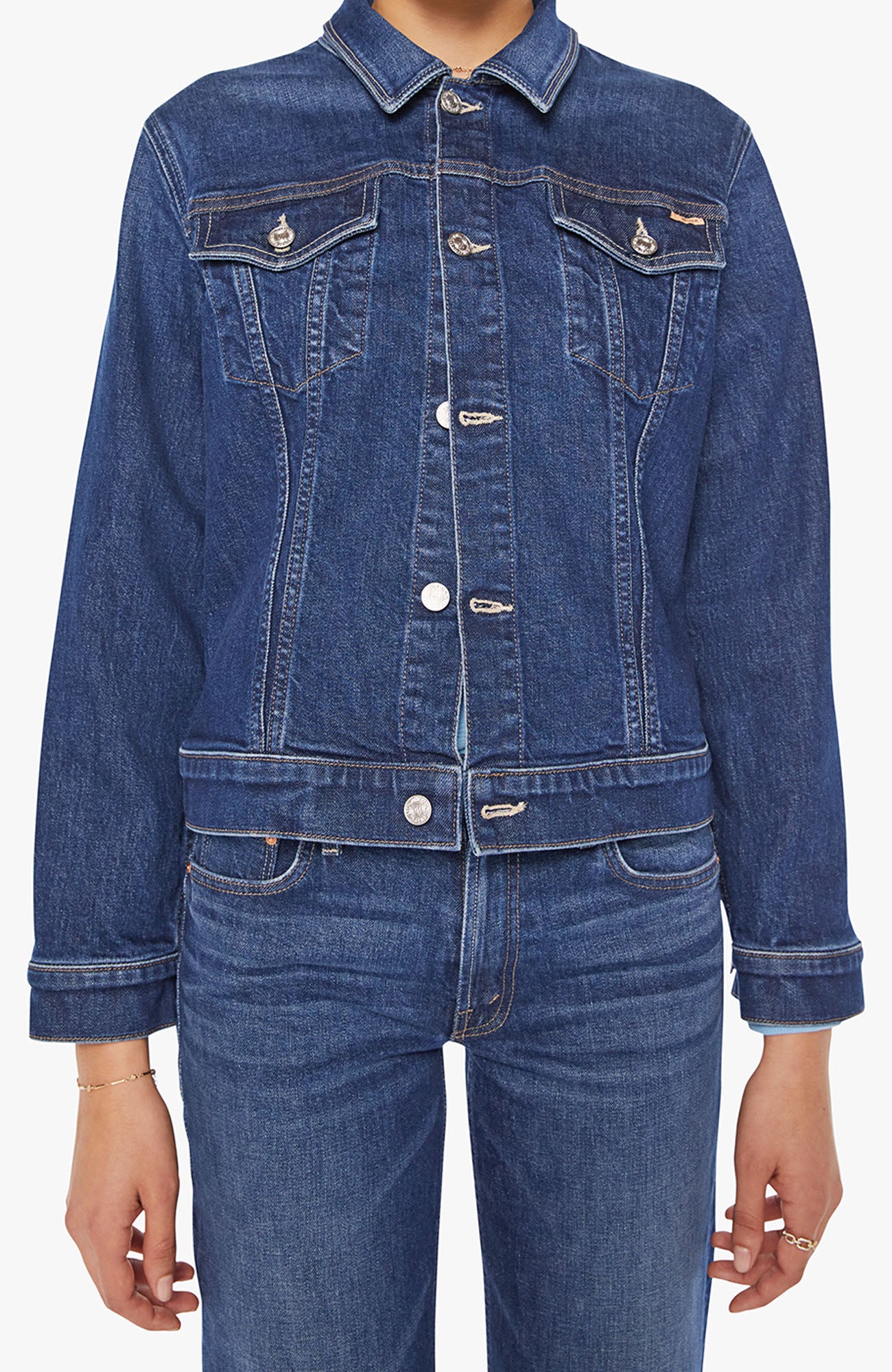 MOTHER Bruiser Denim Jacket Perfectly Imperfect-Jackets-West of Woodward Boutique-Vancouver-Canada