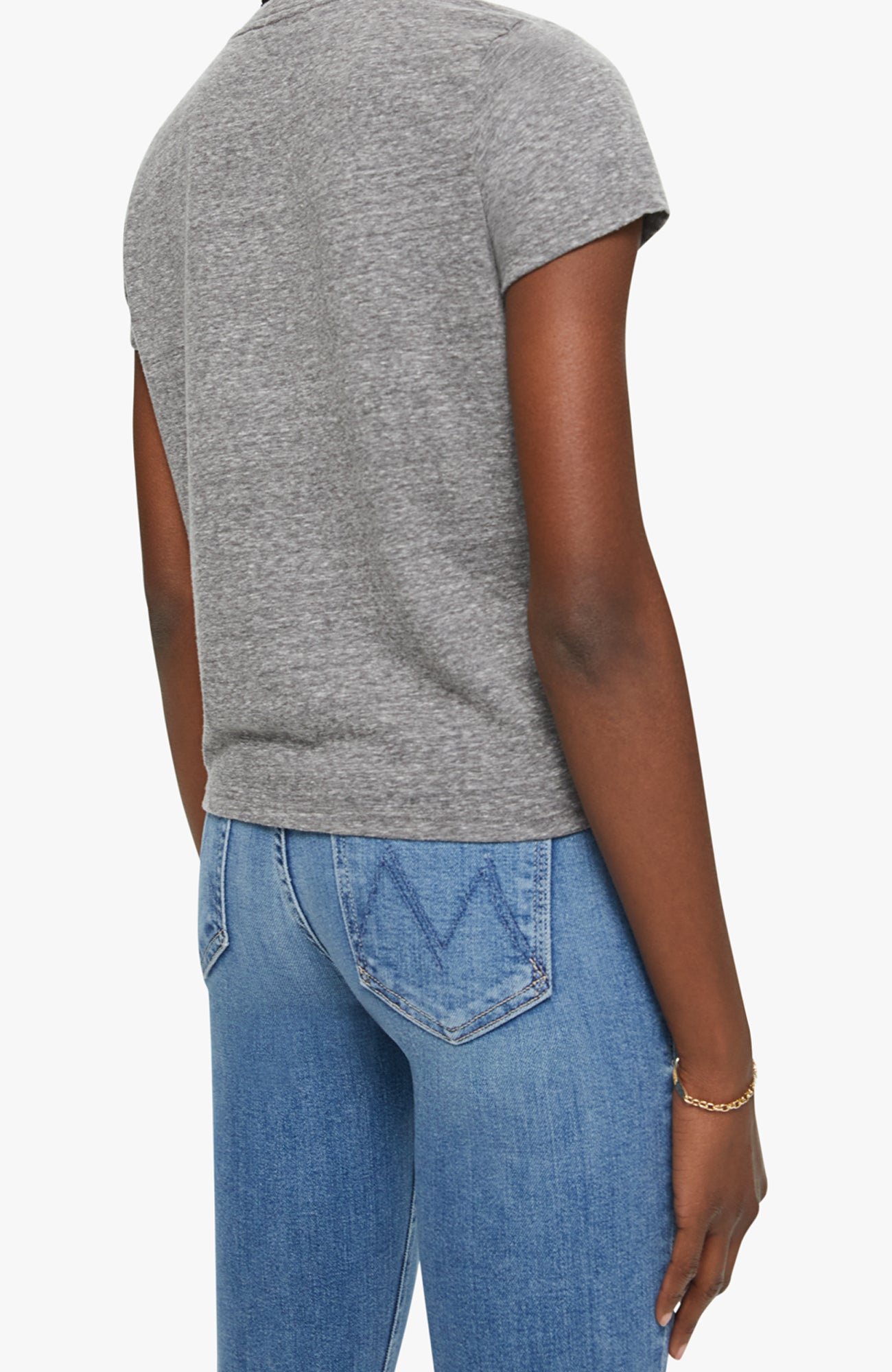 MOTHER Lil Goodie Goodie Tee Heather Grey-T-Shirts-West of Woodward Boutique-Vancouver-Canada