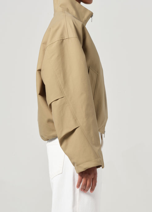 ジャケット・アウター louren twill no collar jacket beige louren twill no collar jacket beige