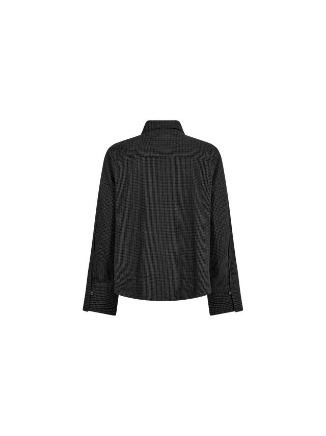 Mos Mosh Ayen Check Button Up Shirt Phantom-Shirts-West of Woodward Boutique-Vancouver-Canada