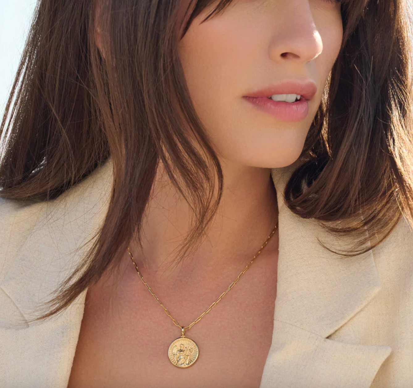Awe Inspired Fortuna Necklace 14k Gold Vermeil-Accessories-West of Woodward Boutique-Vancouver-Canada