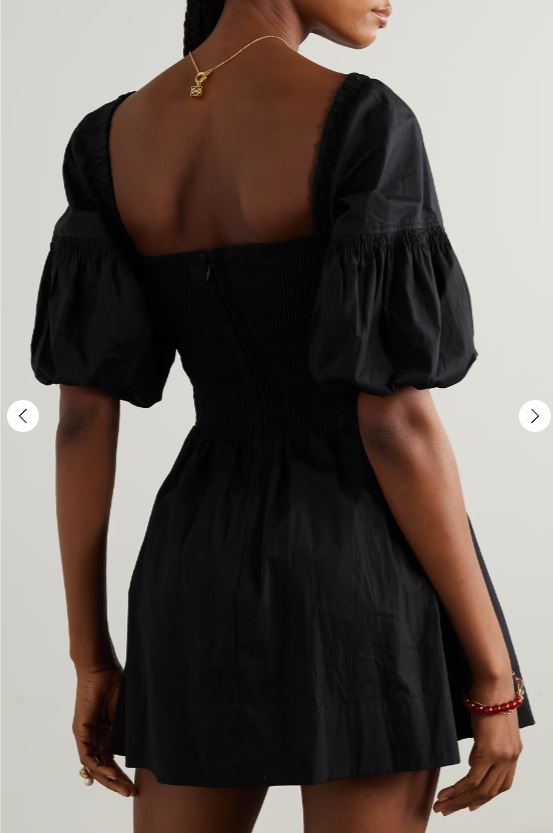 Faithfull Belladonna Mini Dress Black-Dresses-West of Woodward Boutique-Vancouver-Canada