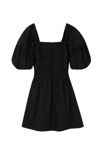 Faithfull Belladonna Mini Dress Black-Dresses-West of Woodward Boutique-Vancouver-Canada