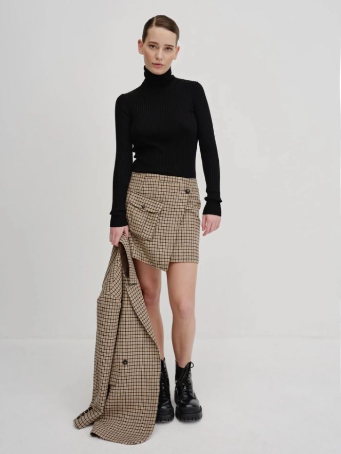 Birgitte Herskind Carolina Skirt Checks-Dresses-West of Woodward Boutique-Vancouver-Canada