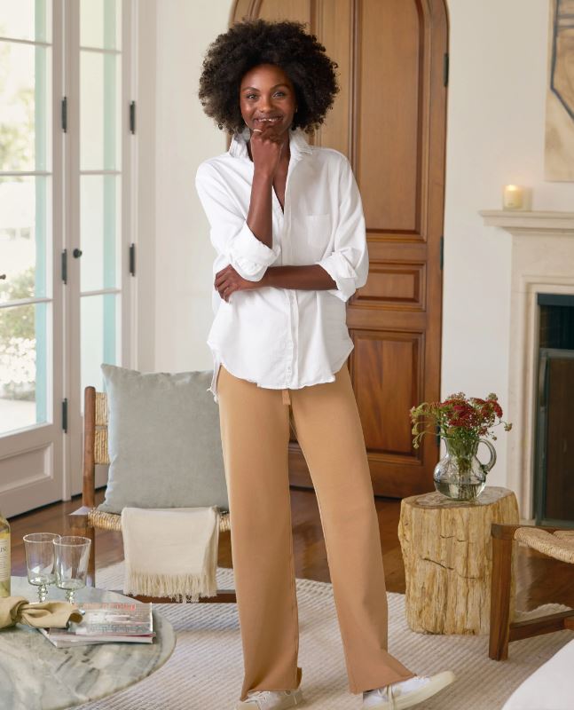 Frank & Eileen Catherine Long Sweatpant Camel-Sweatshirts-West of Woodward Boutique-Vancouver-Canada