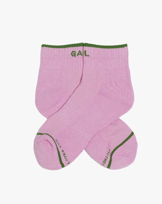 MOTHER Baby Steps Ankle Sock Pink Garden-Accessories-West of Woodward Boutique-Vancouver-Canada