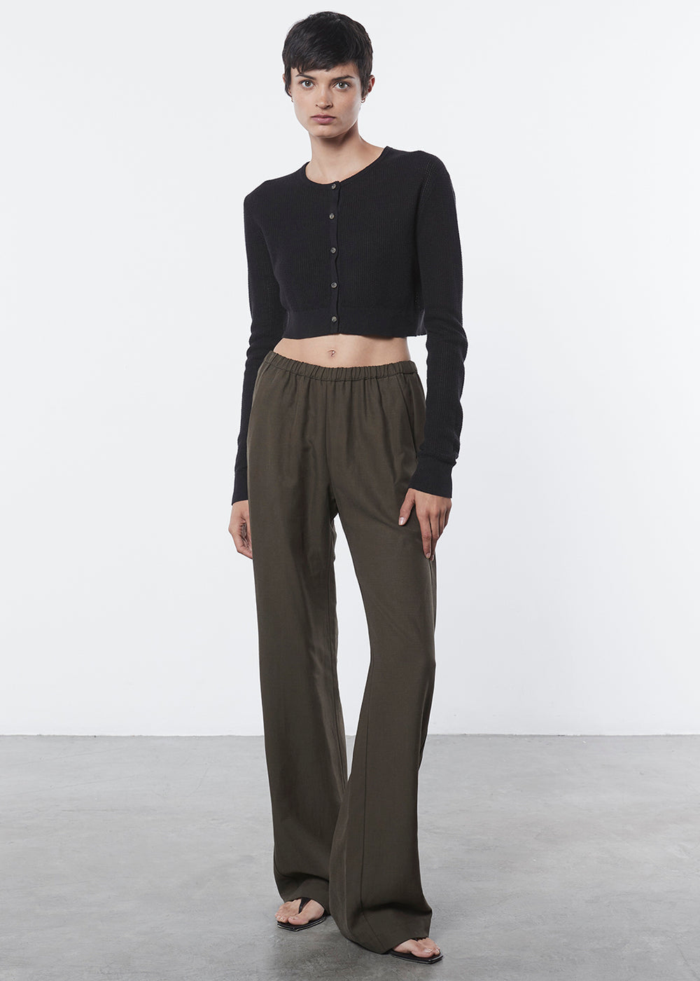 Enza Costa Twill Everywhere Pant Military-Pants-West of Woodward Boutique-Vancouver-Canada