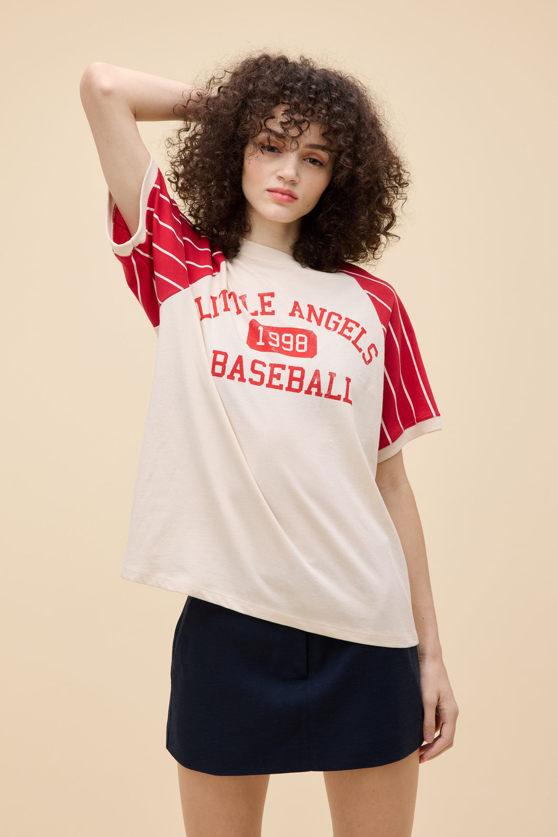 Daydreamer Little Angels Baseball Raglan Dirty White-T-Shirts-West of Woodward Boutique-Vancouver-Canada