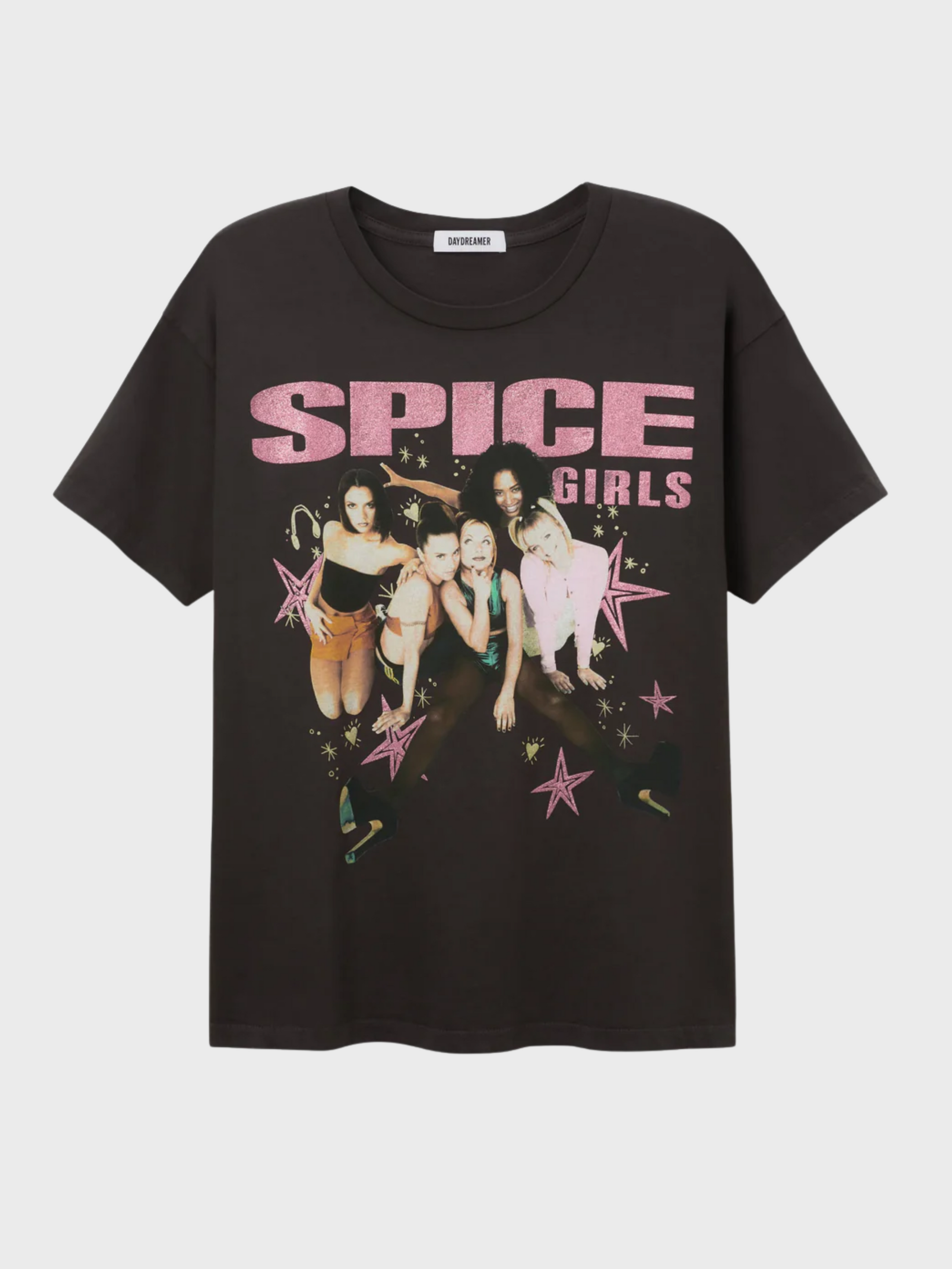 Daydreamer Spice Girls Doodles Merch Tee Reactive Black-T-Shirts-West of Woodward Boutique-Vancouver-Canada