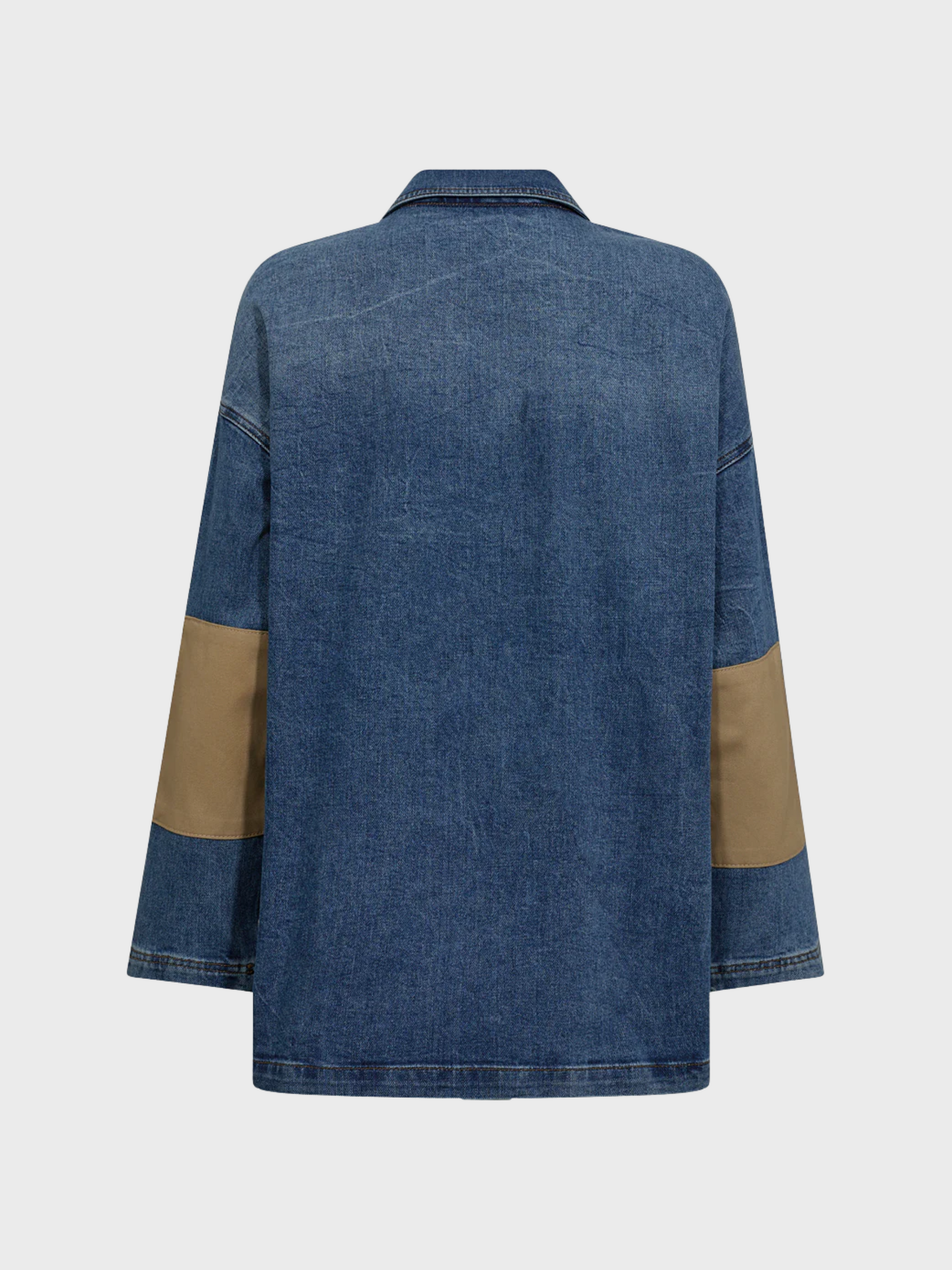 Mos Mosh Alia Mix Shirt True Camel-Shirts-West of Woodward Boutique-Vancouver-Canada