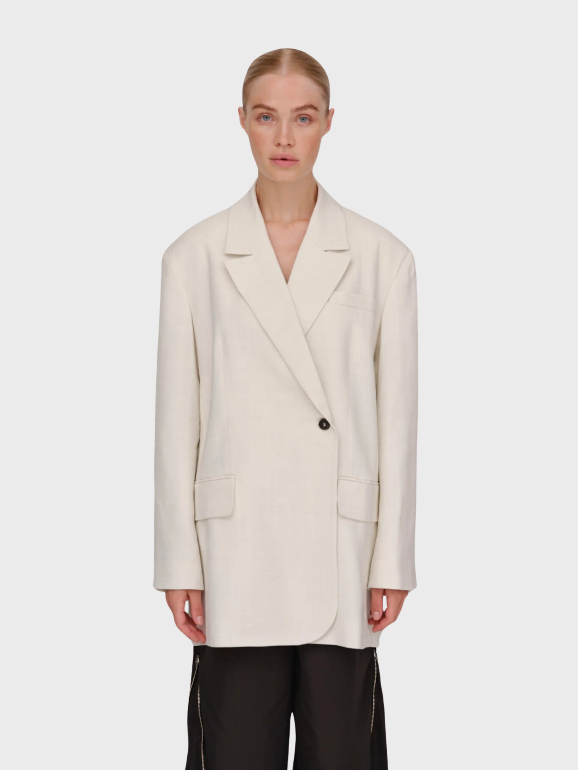 Herskind Verner Blazer Medium White-Jackets-West of Woodward Boutique-Vancouver-Canada