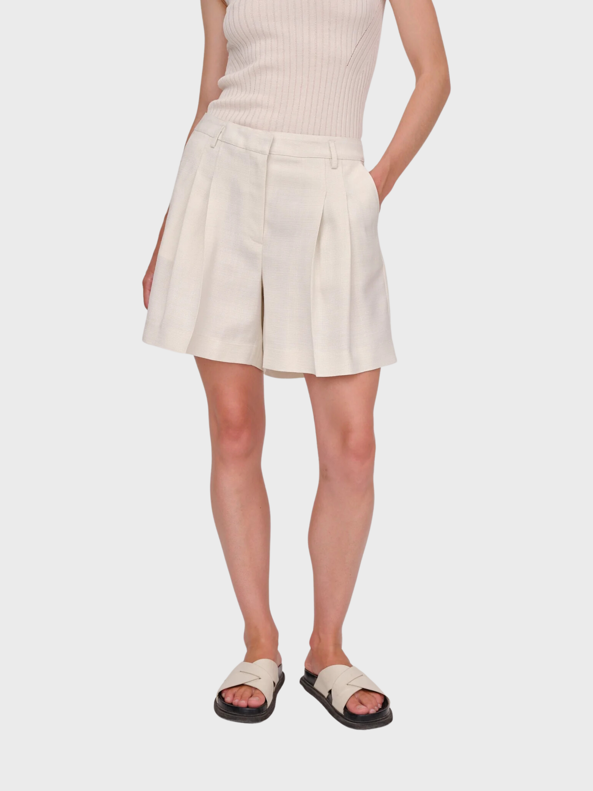 Herskind Lena Shorts Medium White-Shorts-32-West of Woodward Boutique-Vancouver-Canada