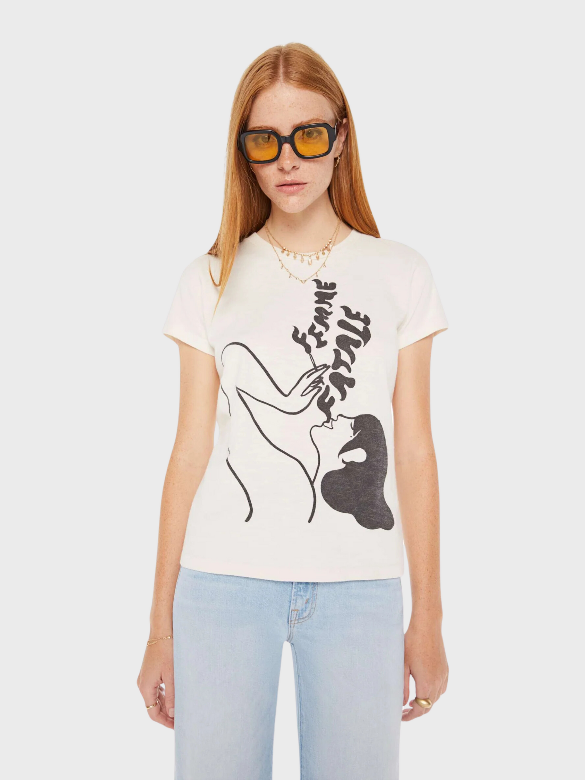 MOTHER Sinful Tee Femme Fatale-T-Shirts-XS-West of Woodward Boutique-Vancouver-Canada
