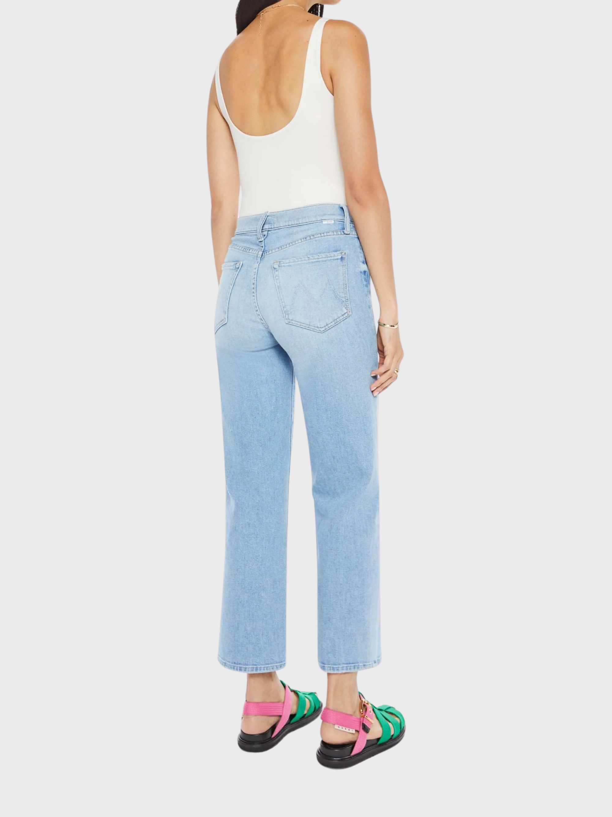 MOTHER Rambler Zip Ankle Denim Jeans Look Ma No Hands-Denim-West of Woodward Boutique-Vancouver-Canada