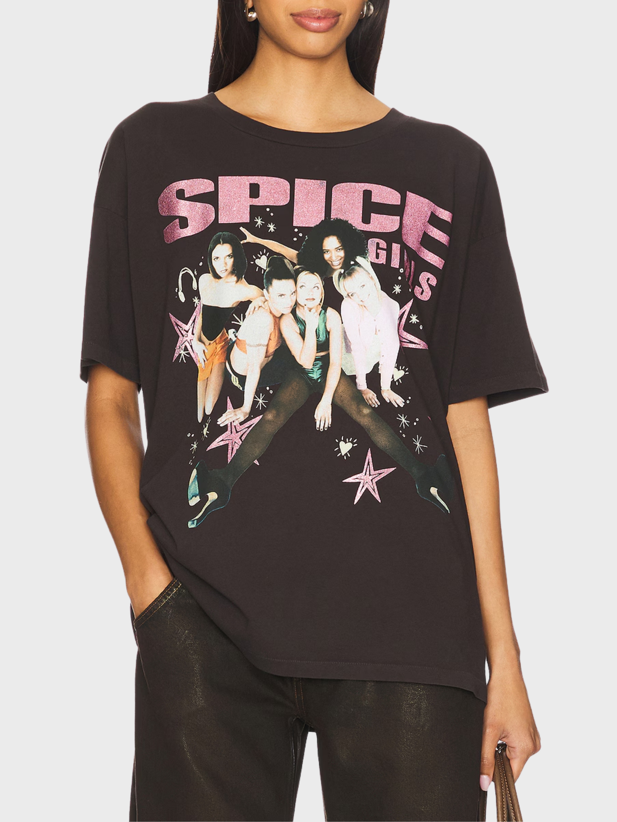 Daydreamer Spice Girls Doodles Merch Tee Reactive Black-T-Shirts-West of Woodward Boutique-Vancouver-Canada