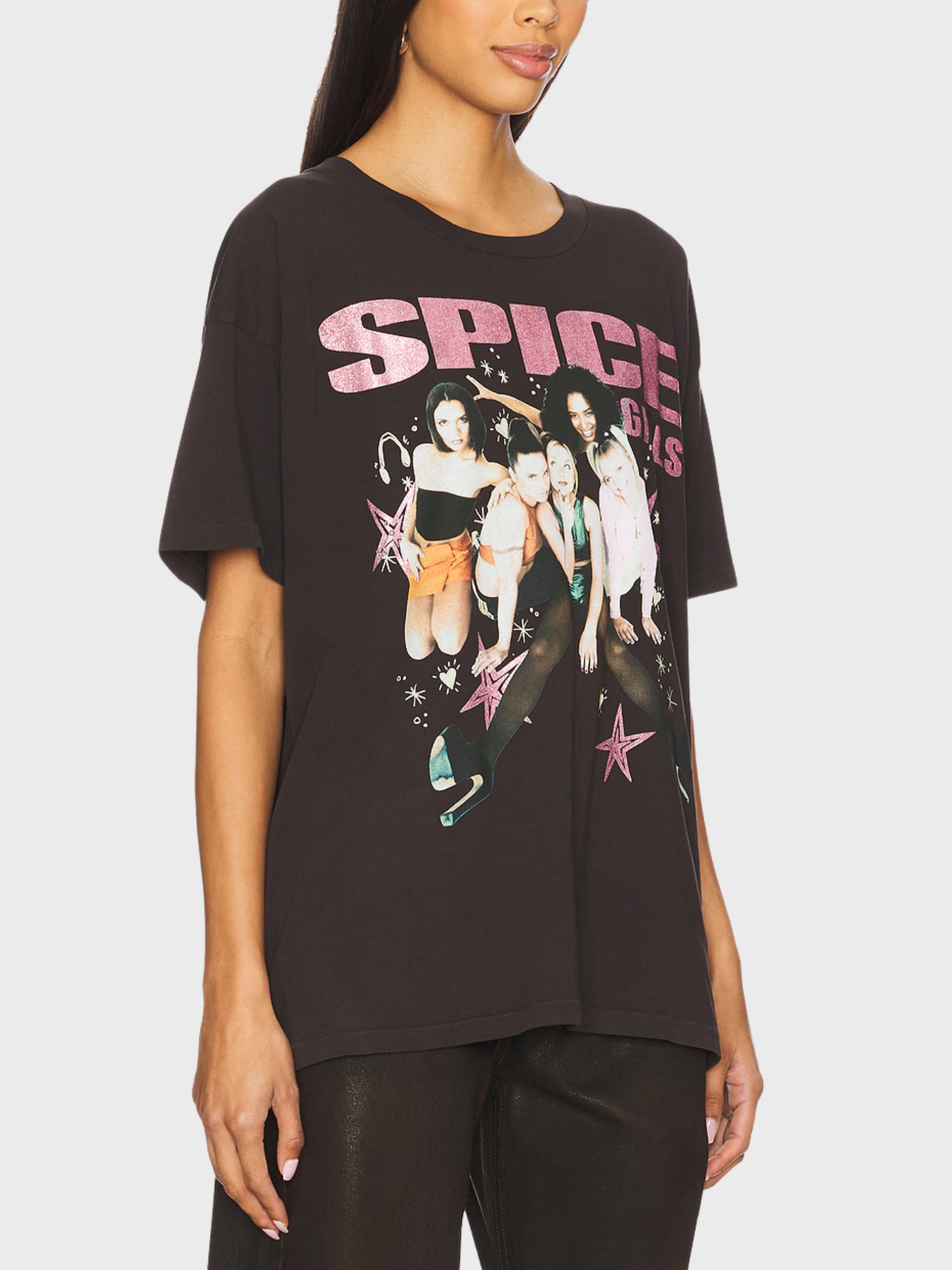 Daydreamer Spice Girls Doodles Merch Tee Reactive Black-T-Shirts-West of Woodward Boutique-Vancouver-Canada