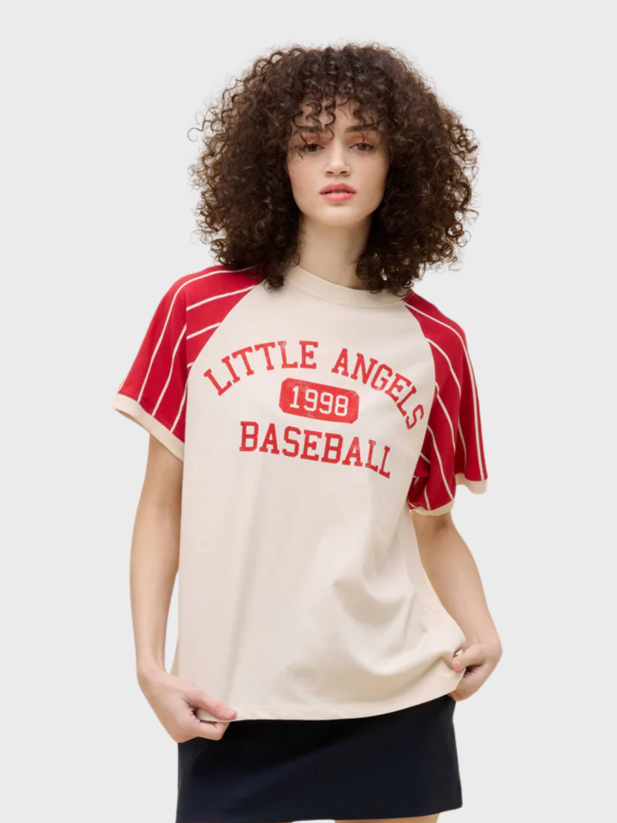 Daydreamer Little Angels Baseball Raglan Dirty White-T-Shirts-West of Woodward Boutique-Vancouver-Canada