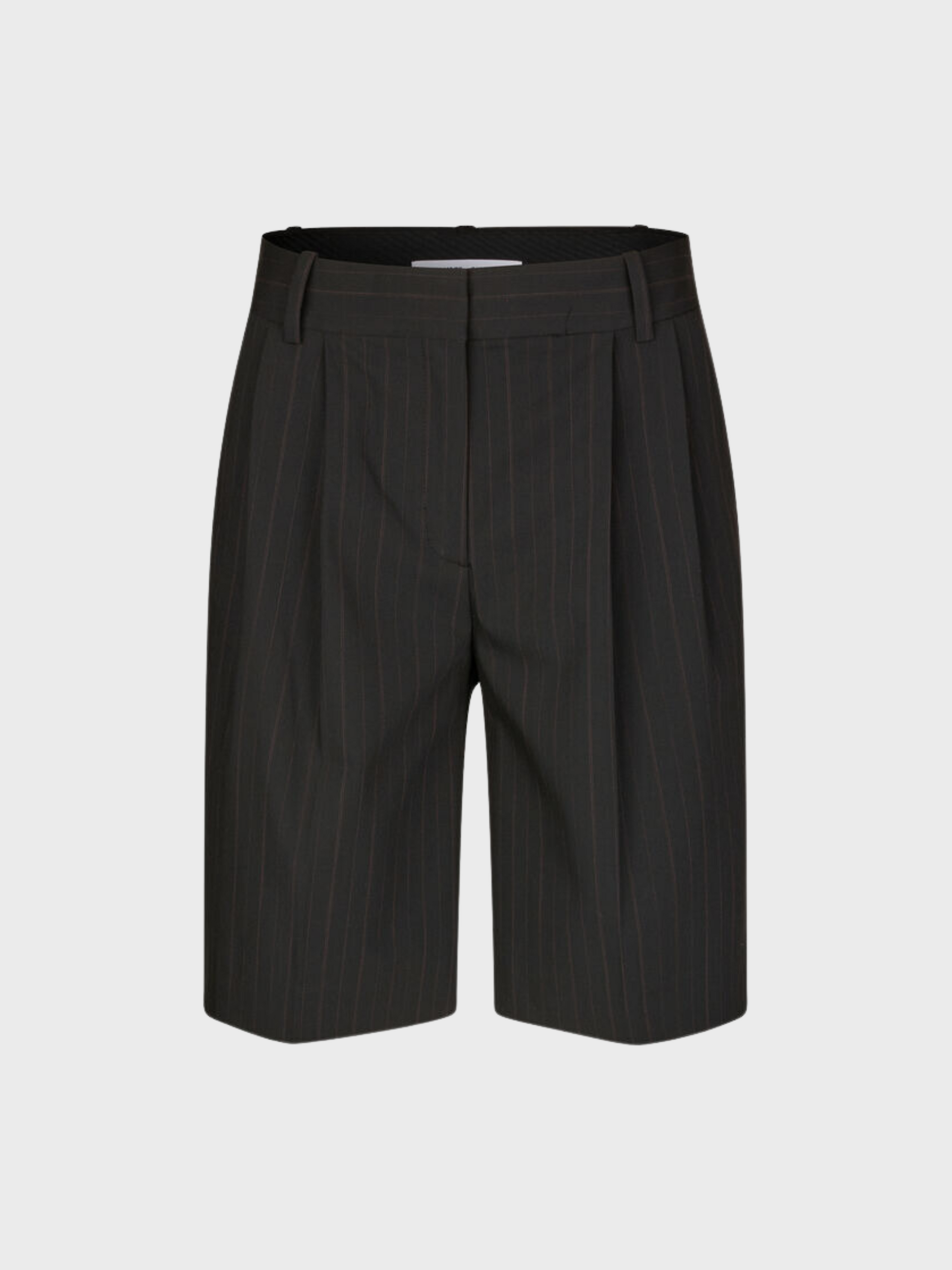 Samsoe Sahaveny Shorts Black Pinstripe-Shorts-West of Woodward Boutique-Vancouver-Canada