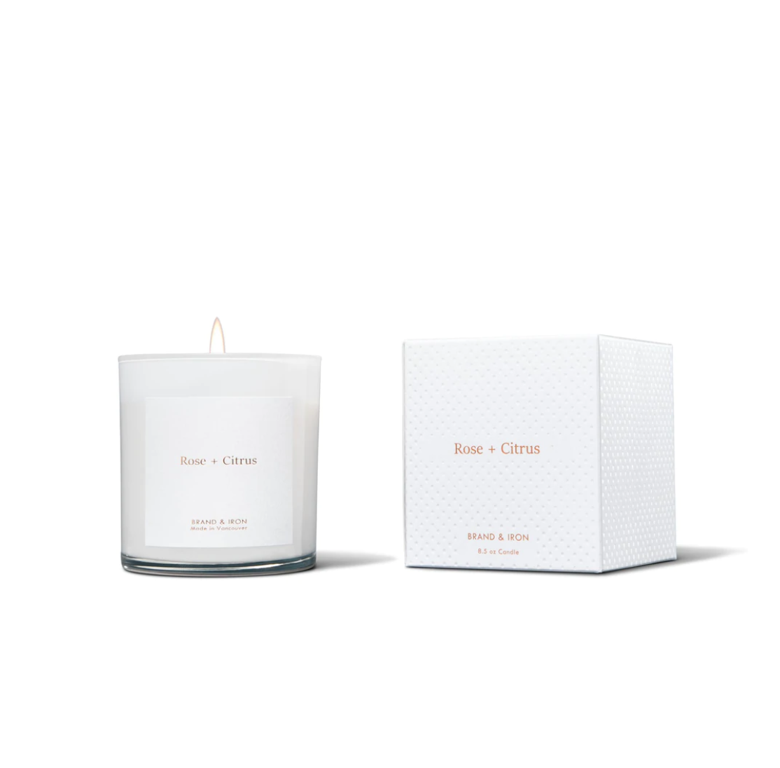 Brand & Iron Candle Home Series- Rose + Citrus-Accessories-West of Woodward Boutique-Vancouver-Canada