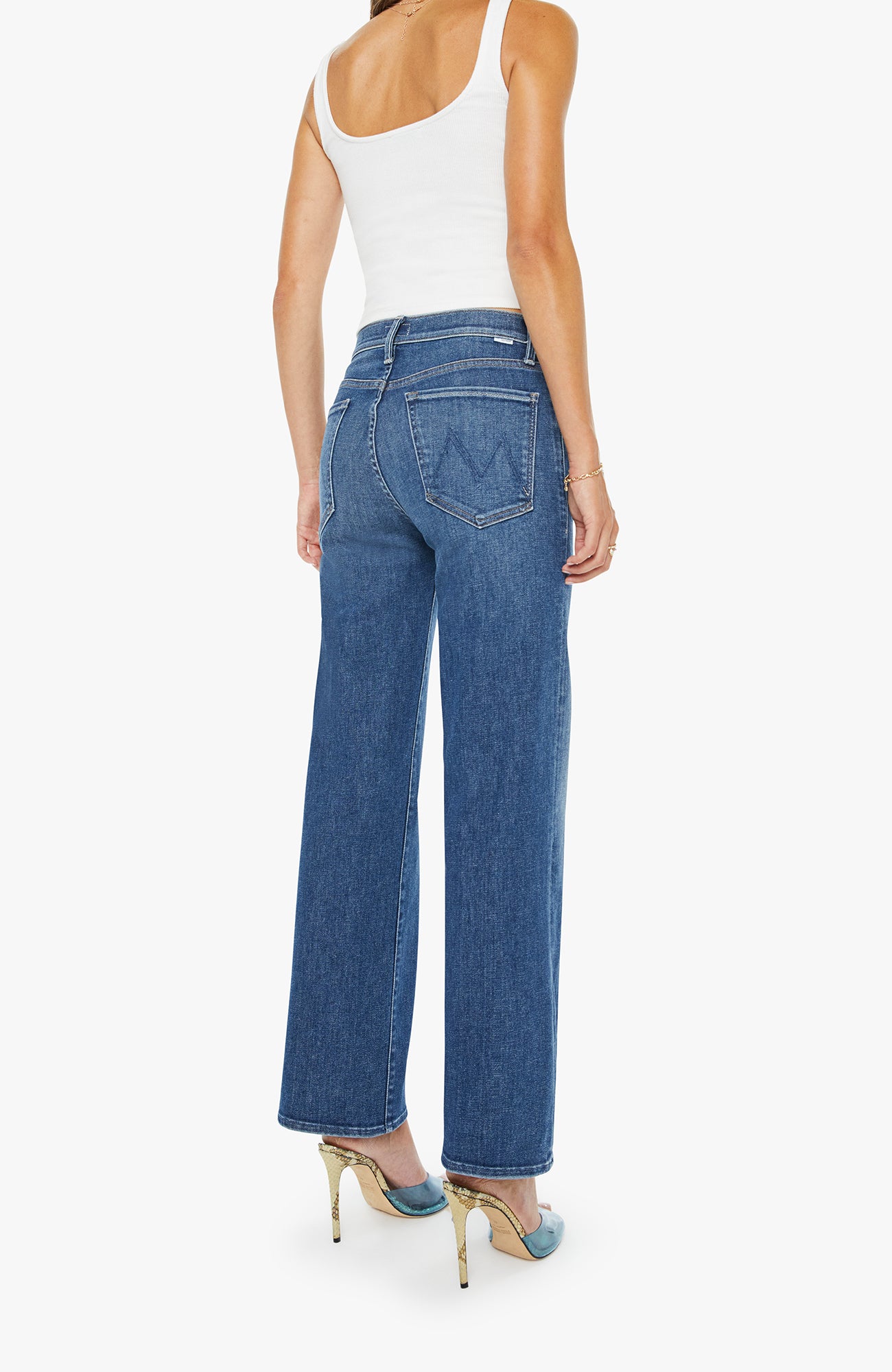 MOTHER Mid Rise Rambler Zip Ankle Jeans Catch My Drift-Denim-West of Woodward Boutique-Vancouver-Canada