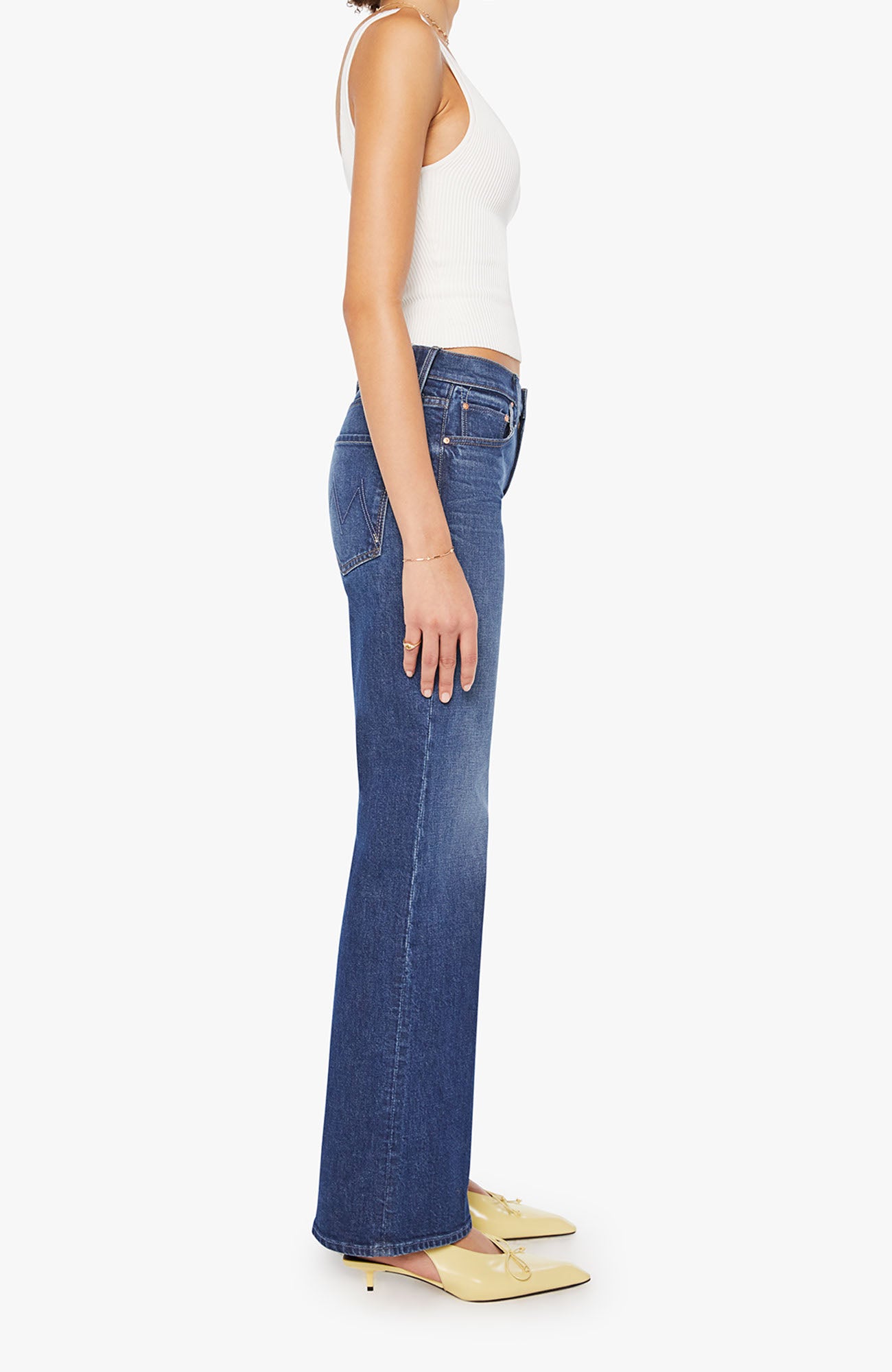 MOTHER Bookie Sneak Denim Jeans Perfectly Imperfect-Denim-West of Woodward Boutique-Vancouver-Canada