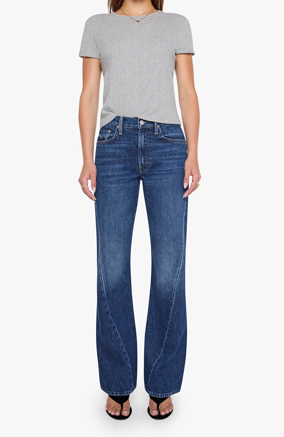 MOTHER Bookie Twist Sneak Did You Bring Me Anything-Denim-West of Woodward Boutique-Vancouver-Canada