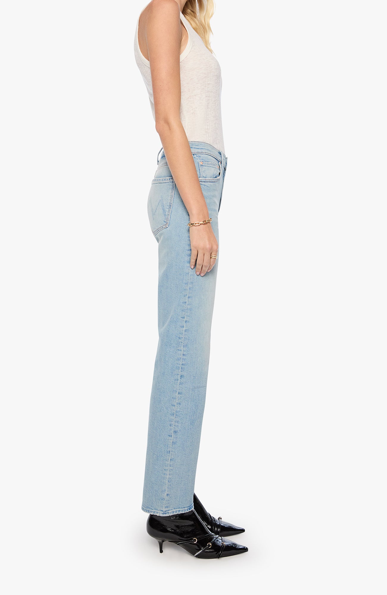 MOTHER Newbie Skimp Denim Jeans Go Long