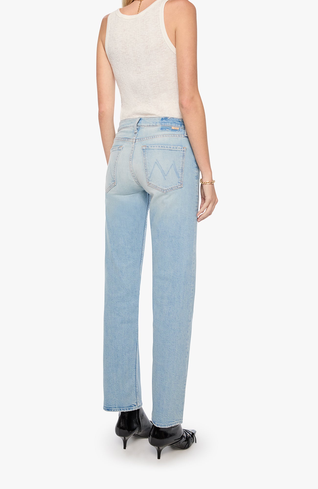 MOTHER Newbie Skimp Denim Jeans Go Long