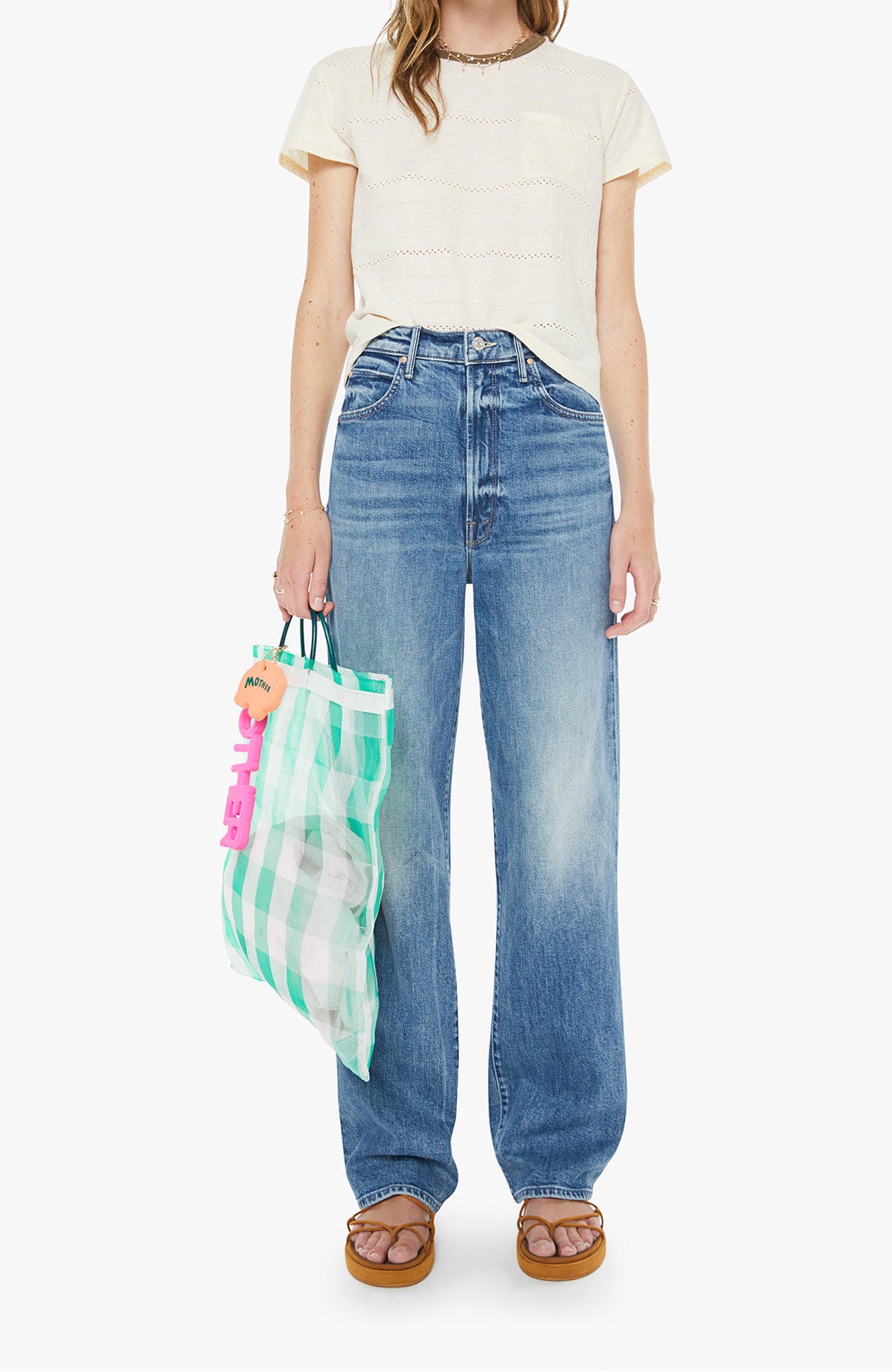 MOTHER High Waist Tunnel Vision Sneak Jeans Girls Just Wanna Have Sun-Denim-West of Woodward Boutique-Vancouver-Canada