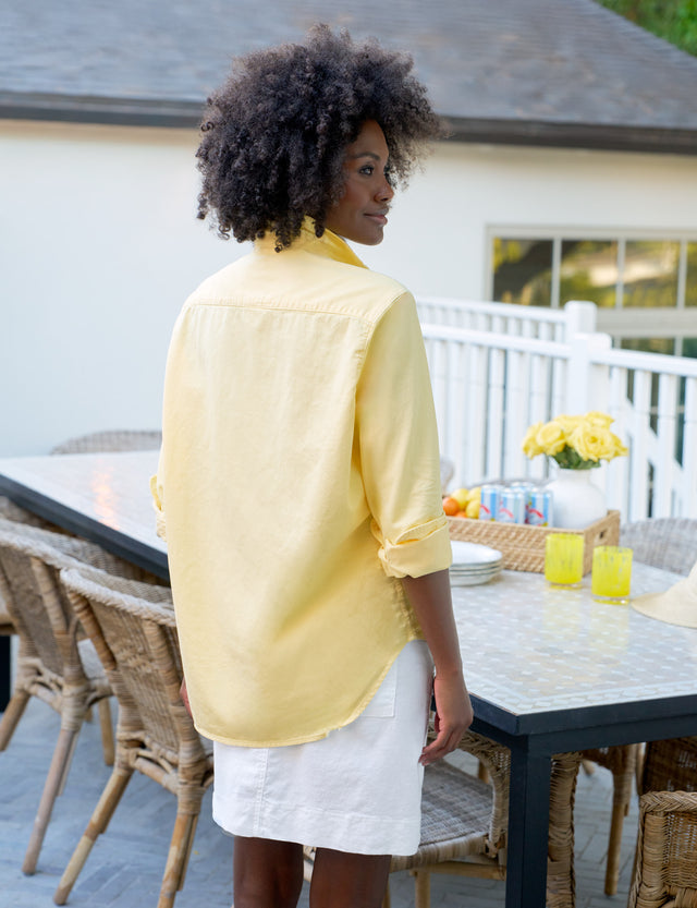 Frank & Eileen Eileen Button Up Shirt Lemon-Shirts-West of Woodward Boutique-Vancouver-Canada