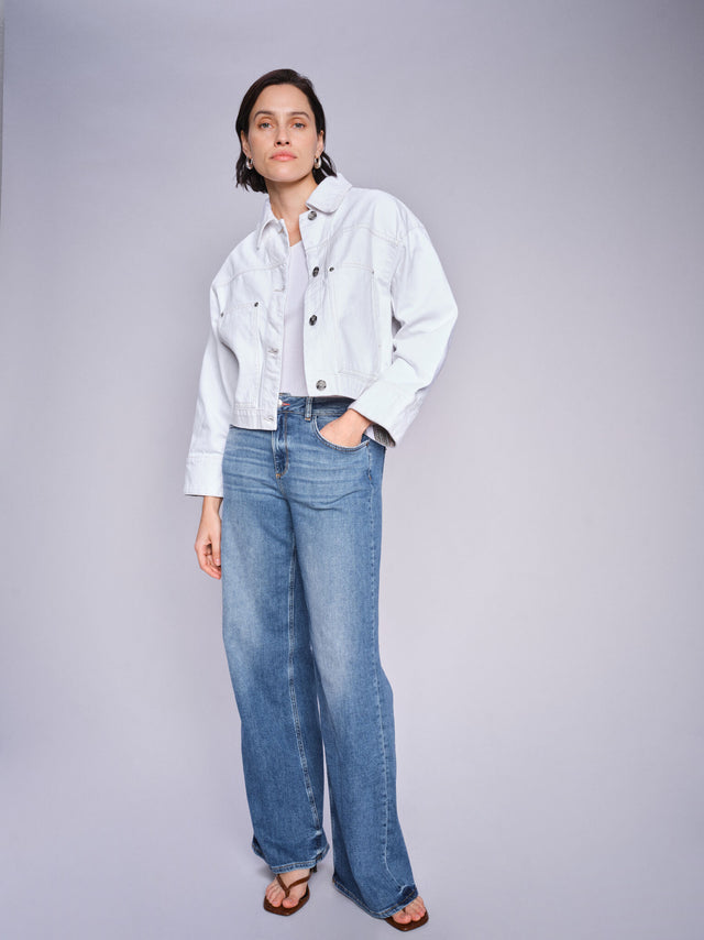 Mos Mosh Mint Blanco Shirt Jacket White-Shirts-West of Woodward Boutique-Vancouver-Canada