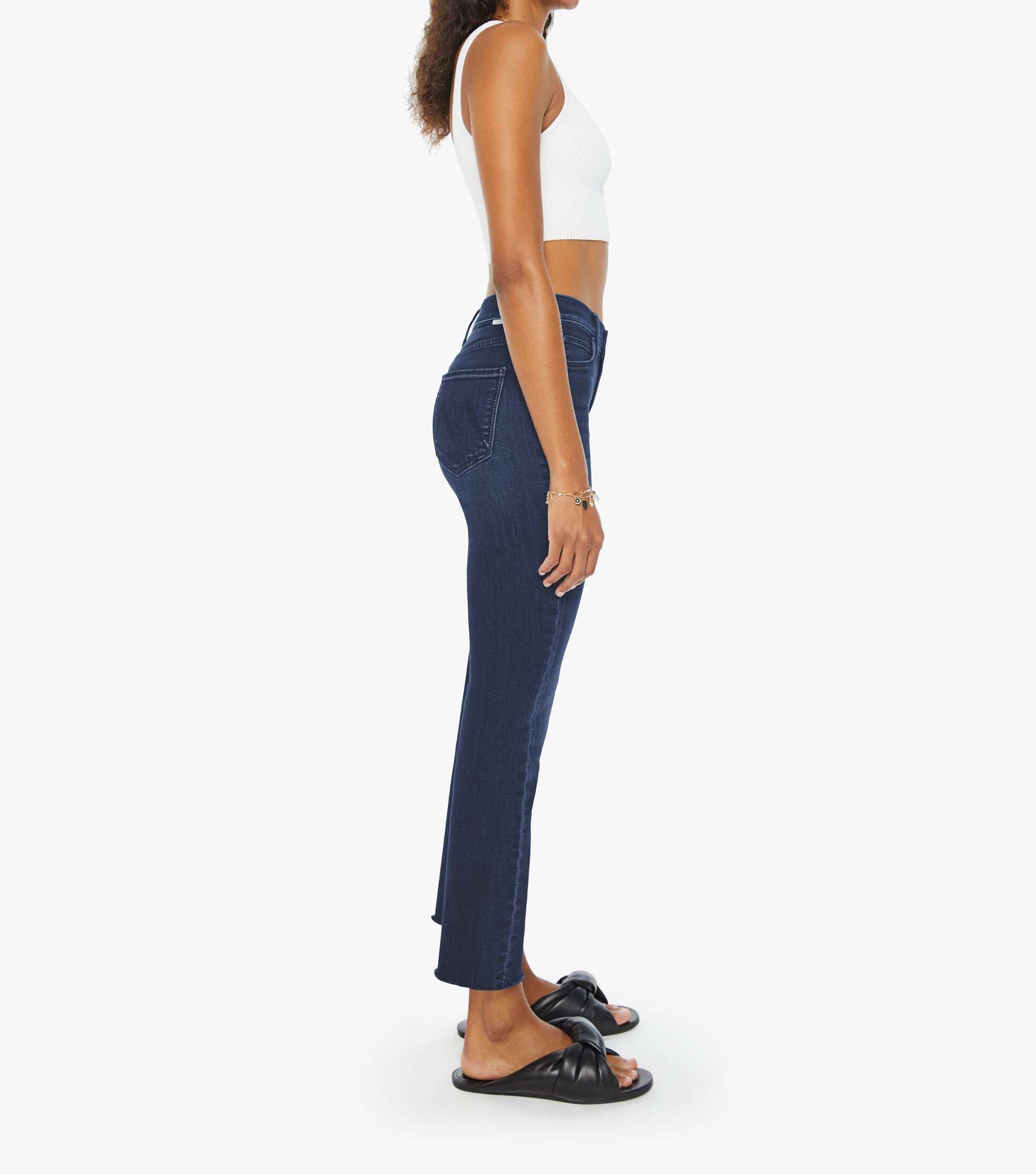 MOTHER Mid Rise Dazzler Ankle Jeans Chip On My Shoulder-Denim-West of Woodward Boutique-Vancouver-Canada