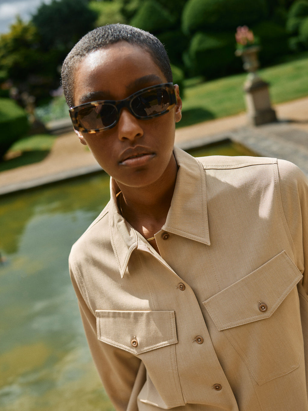 Mos Mosh Phila Roy Shirt Sesame-Shirts-West of Woodward Boutique-Vancouver-Canada