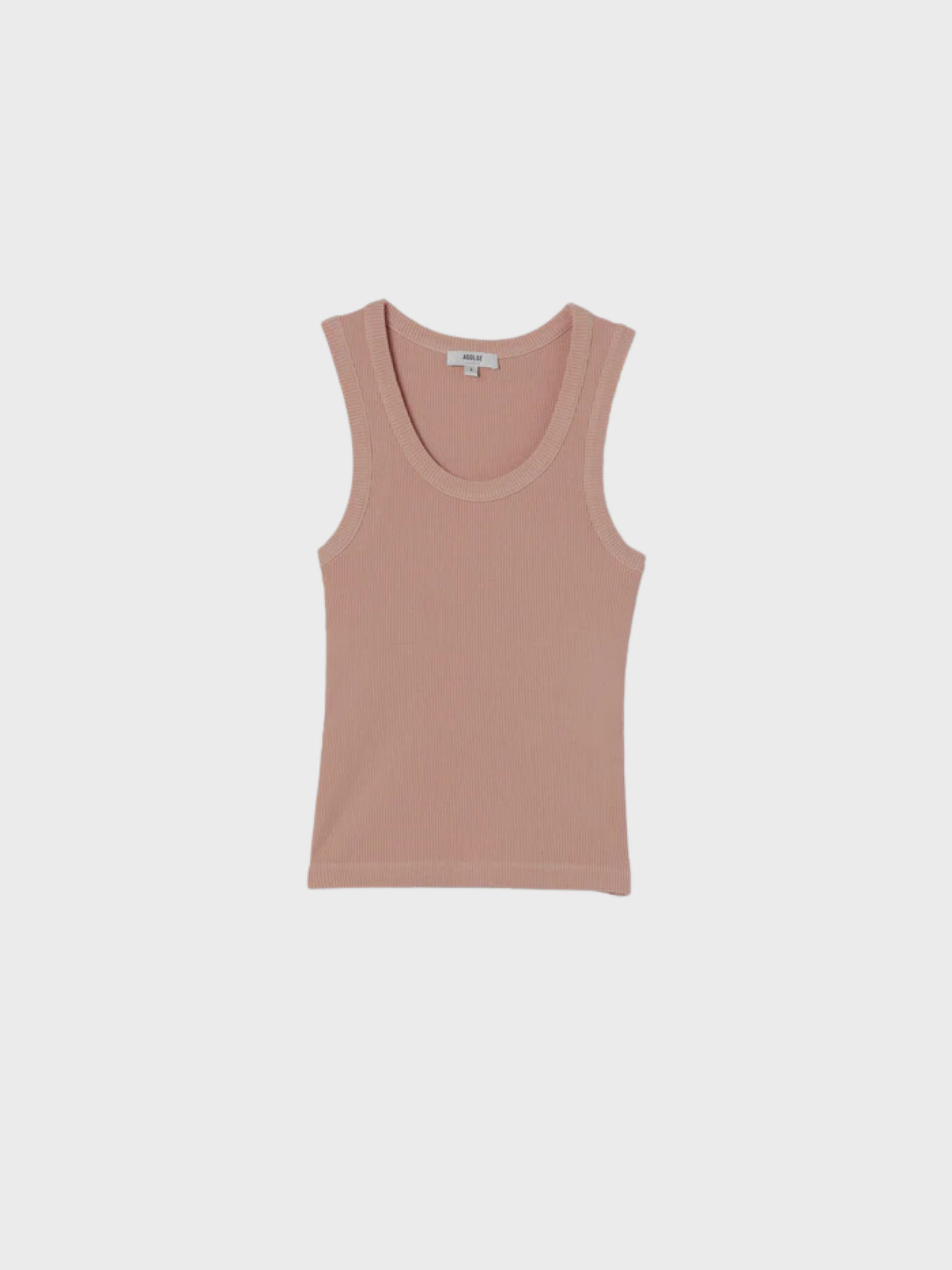 Agolde Poppy Tank Pink Salt-T-Shirts-West of Woodward Boutique-Vancouver-Canada