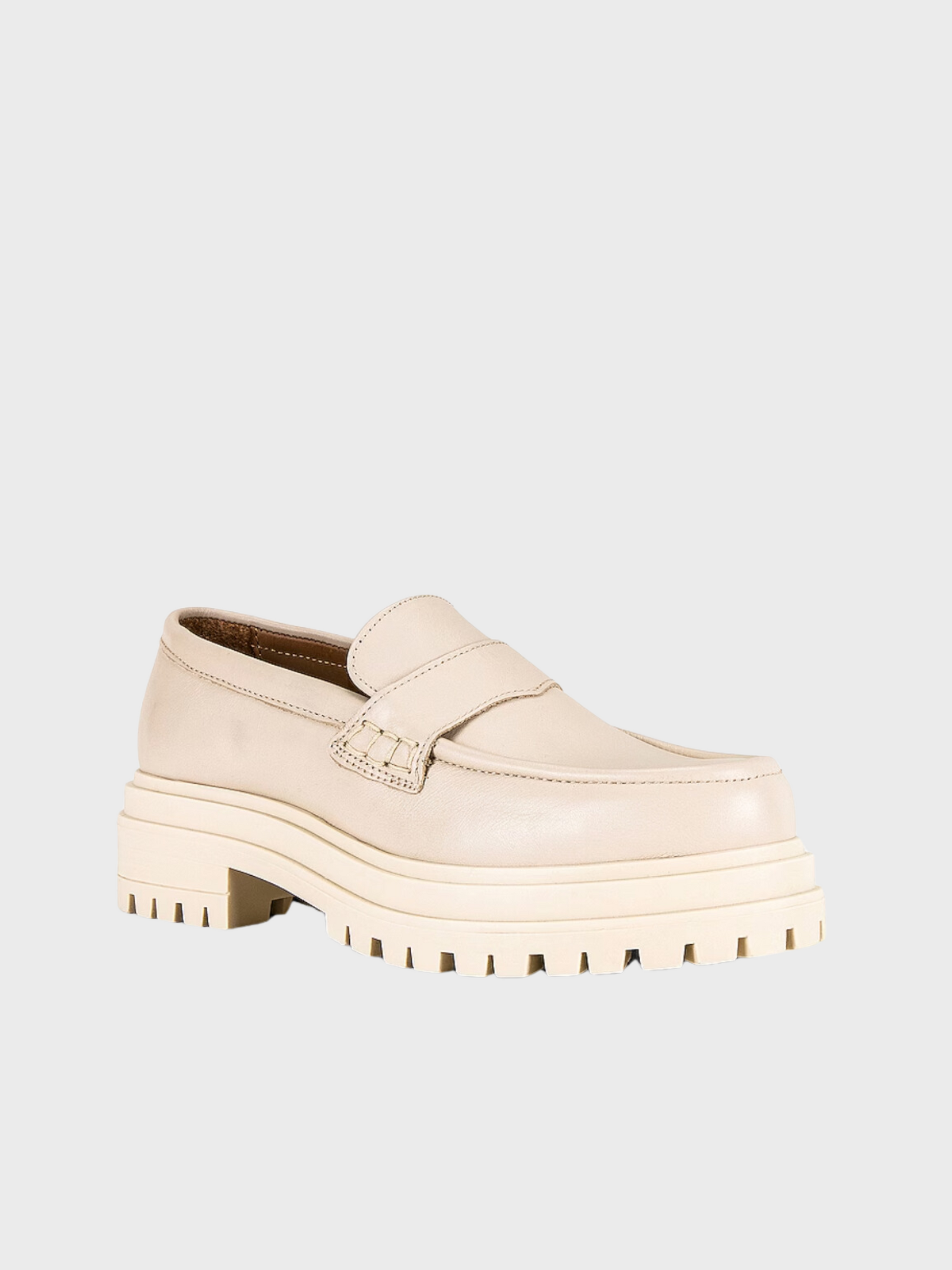 ALOHAS Obsidian Cream Leather Loafers-Shoes-West of Woodward Boutique-Vancouver-Canada