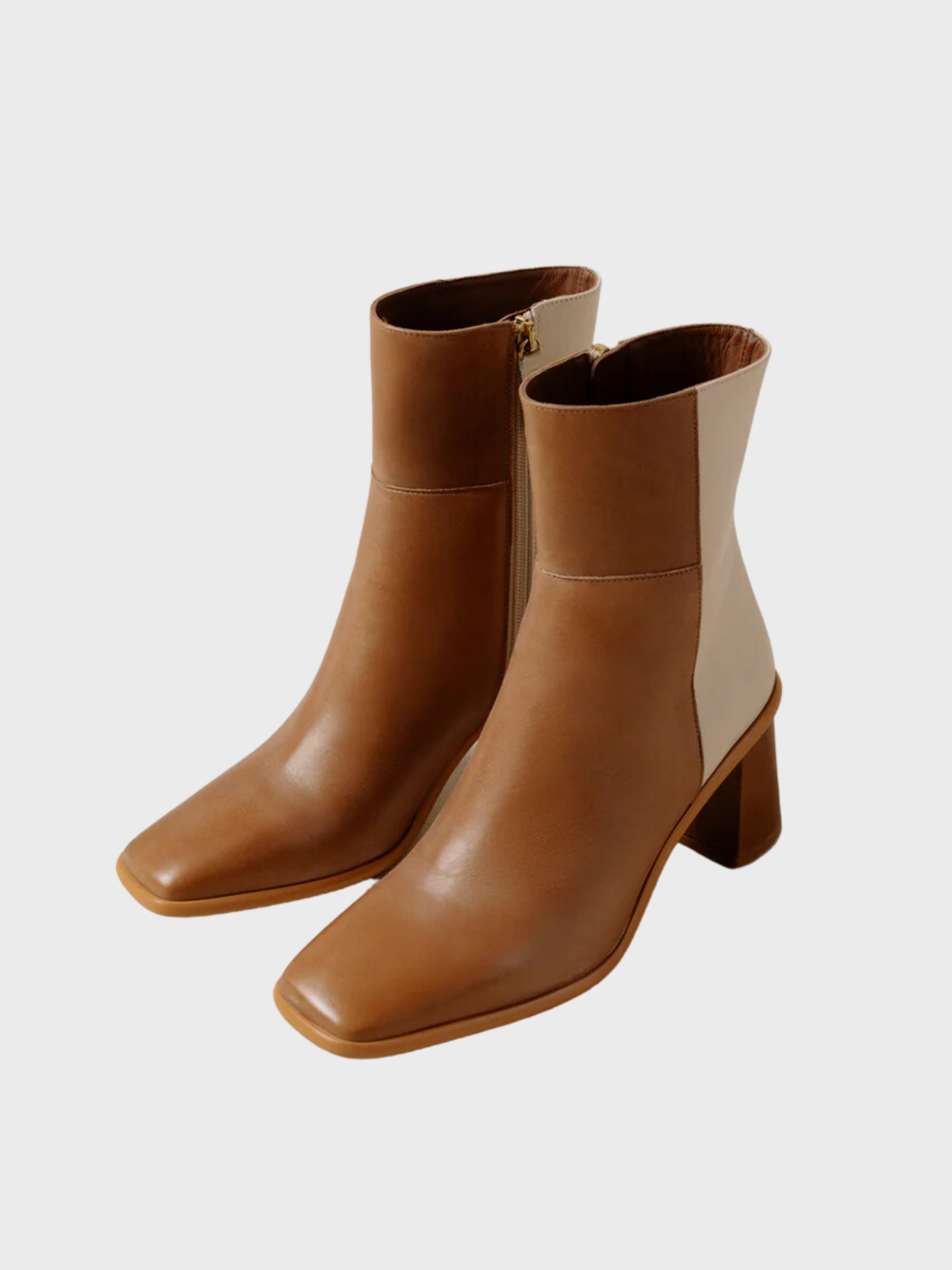 ALOHAS West Ankle Boots Cream Camel