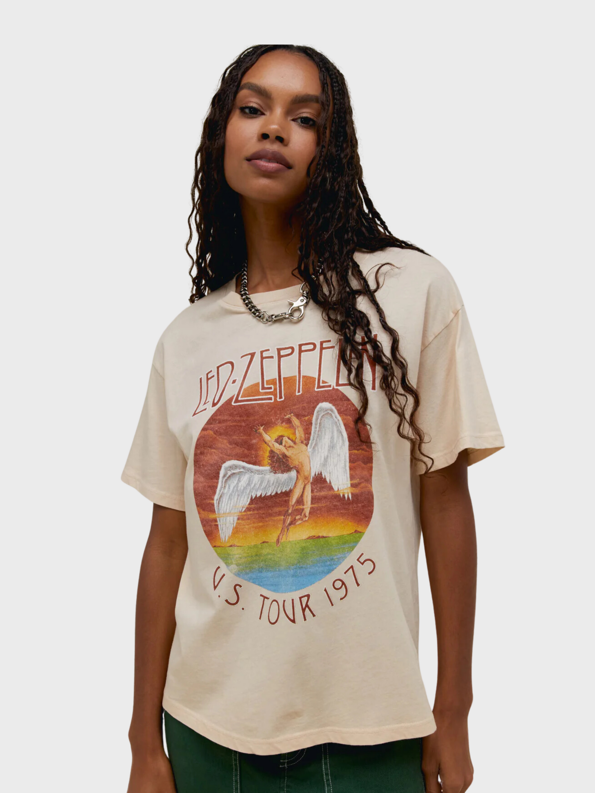 Daydreamer Led Zeppelin Tour 1975 Tee Sand-T-Shirts-XS-West of Woodward Boutique-Vancouver-Canada