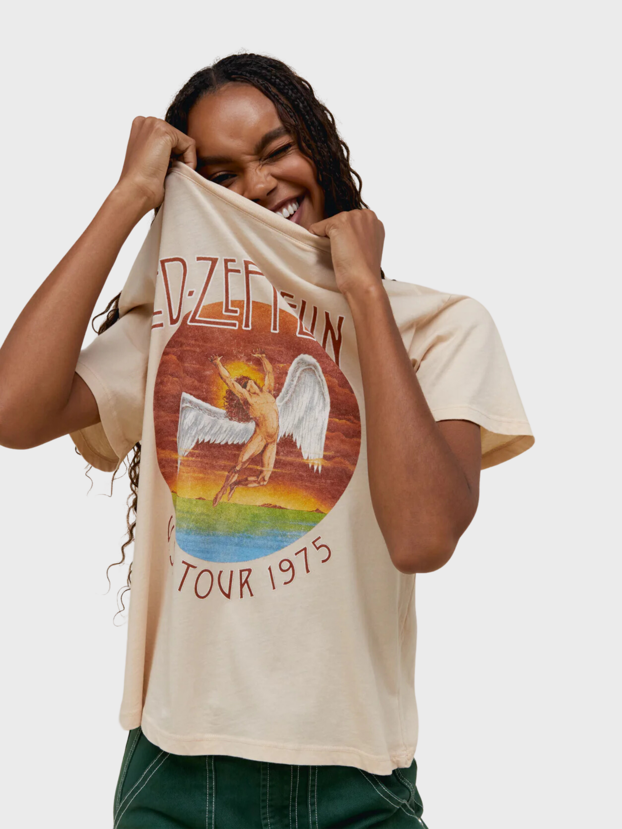 Daydreamer Led Zeppelin Tour 1975 Tee Sand-T-Shirts-West of Woodward Boutique-Vancouver-Canada