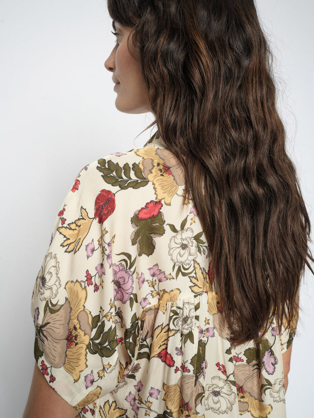 Mos Mosh Winie Flowwi Blouse Ecru-Shirts-West of Woodward Boutique-Vancouver-Canada