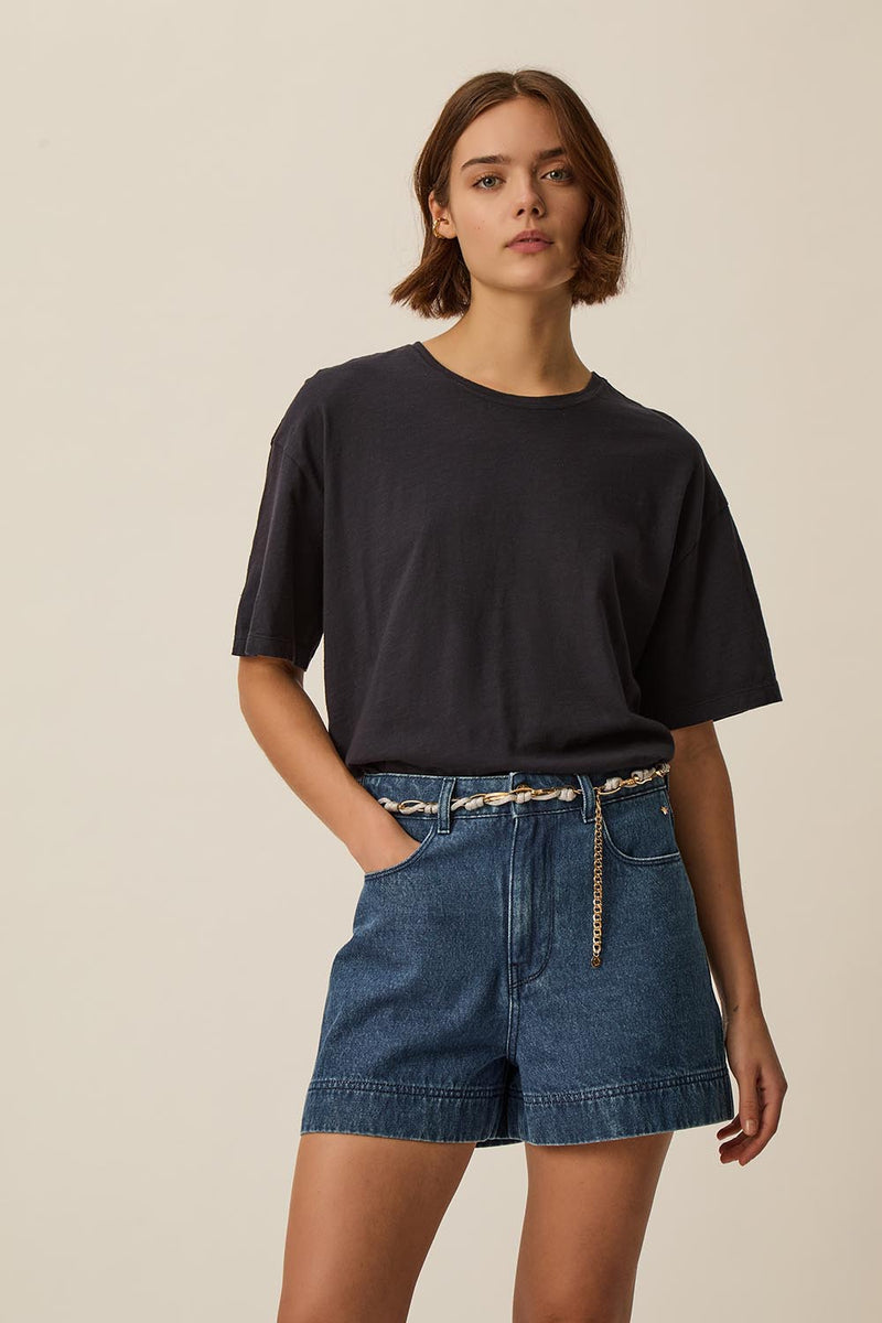 Des Petits Hauts Zaela Tee Marine-T-Shirts-West of Woodward Boutique-Vancouver-Canada