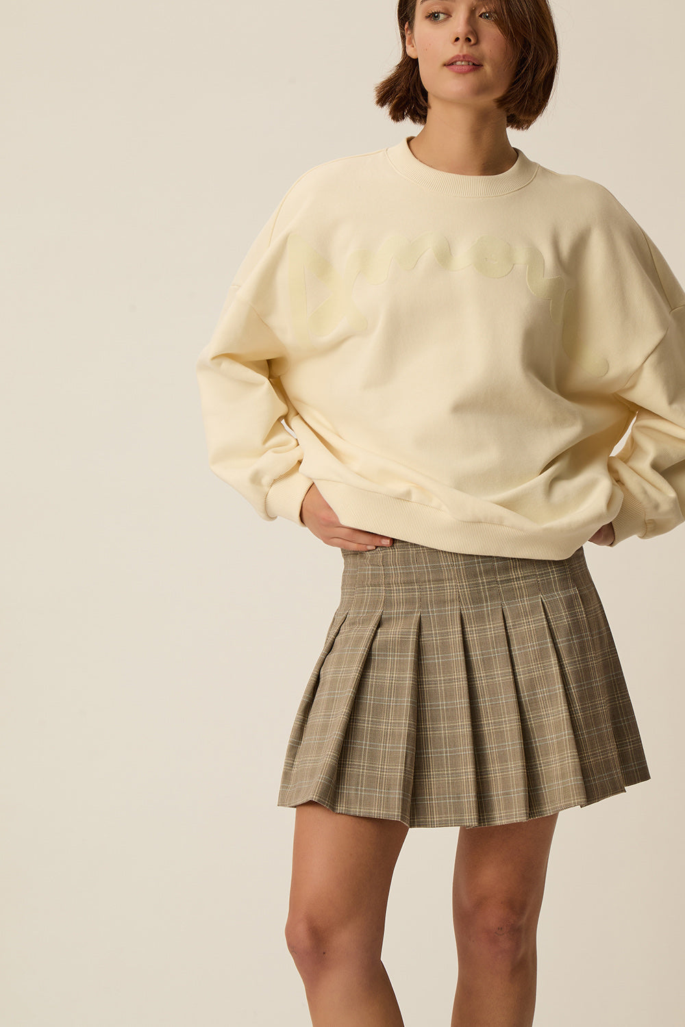 Des Petits Hauts June Sweatshirt Creme-Sweatshirts-West of Woodward Boutique-Vancouver-Canada